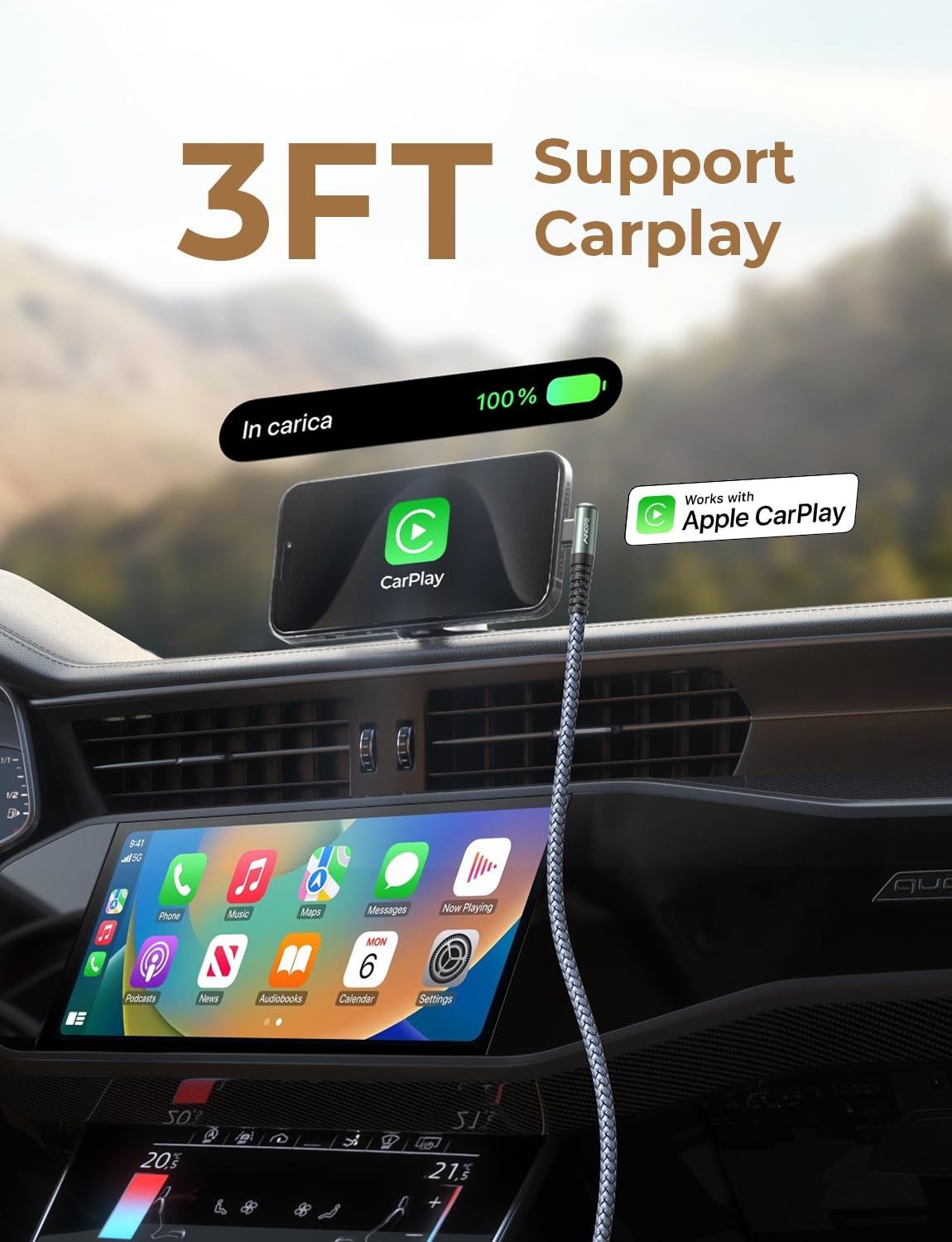 Ainope Iphone 15 Charger Cord, 3.1A Type C Charger Fast Charging 3.3Ft, Usb To Usb C Cable For Iphone 15 Carplay, 15 Plus, 15 Pr