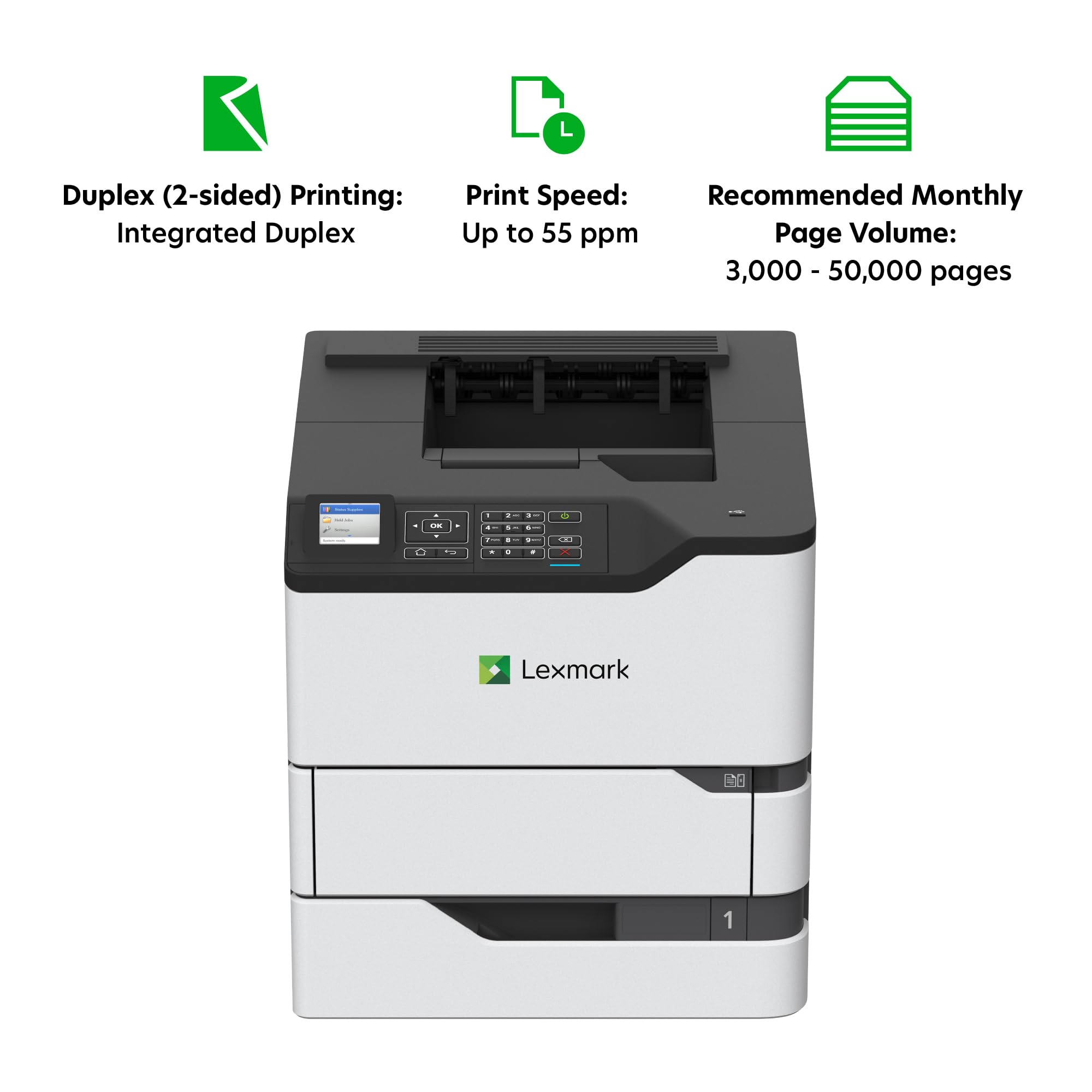 Lexmark Ms820 Ms821Dn Laser Printer   Monochrome   1200 X 1200 Dpi Print   Plain Paper Print   Desktop   55 Ppm Mono Print   A6