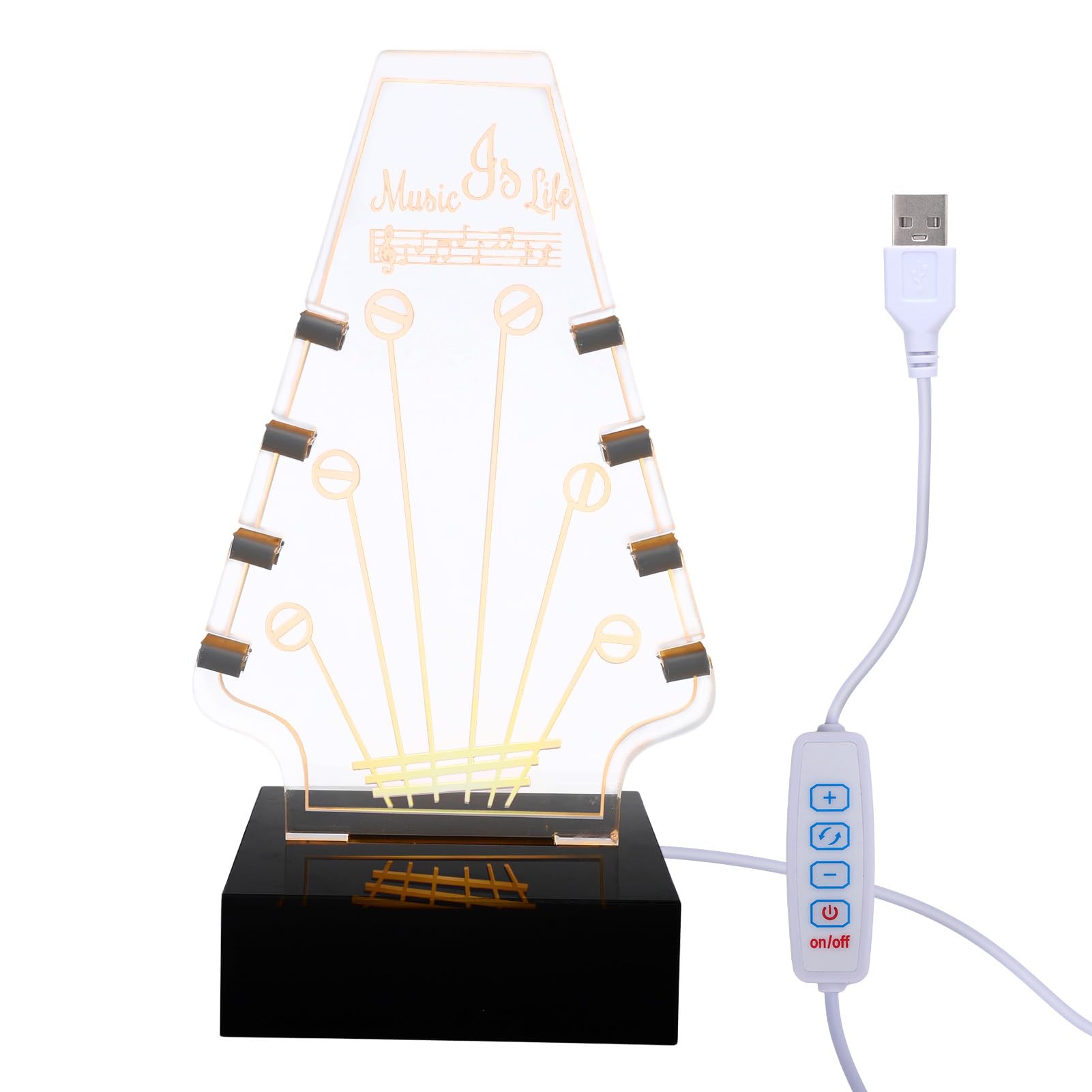Light Up Guitar Pick Holder Acrylic Guitar Pick Display Stand With Led Base, Guitar Pick Holder For Guitar Accessories Display,