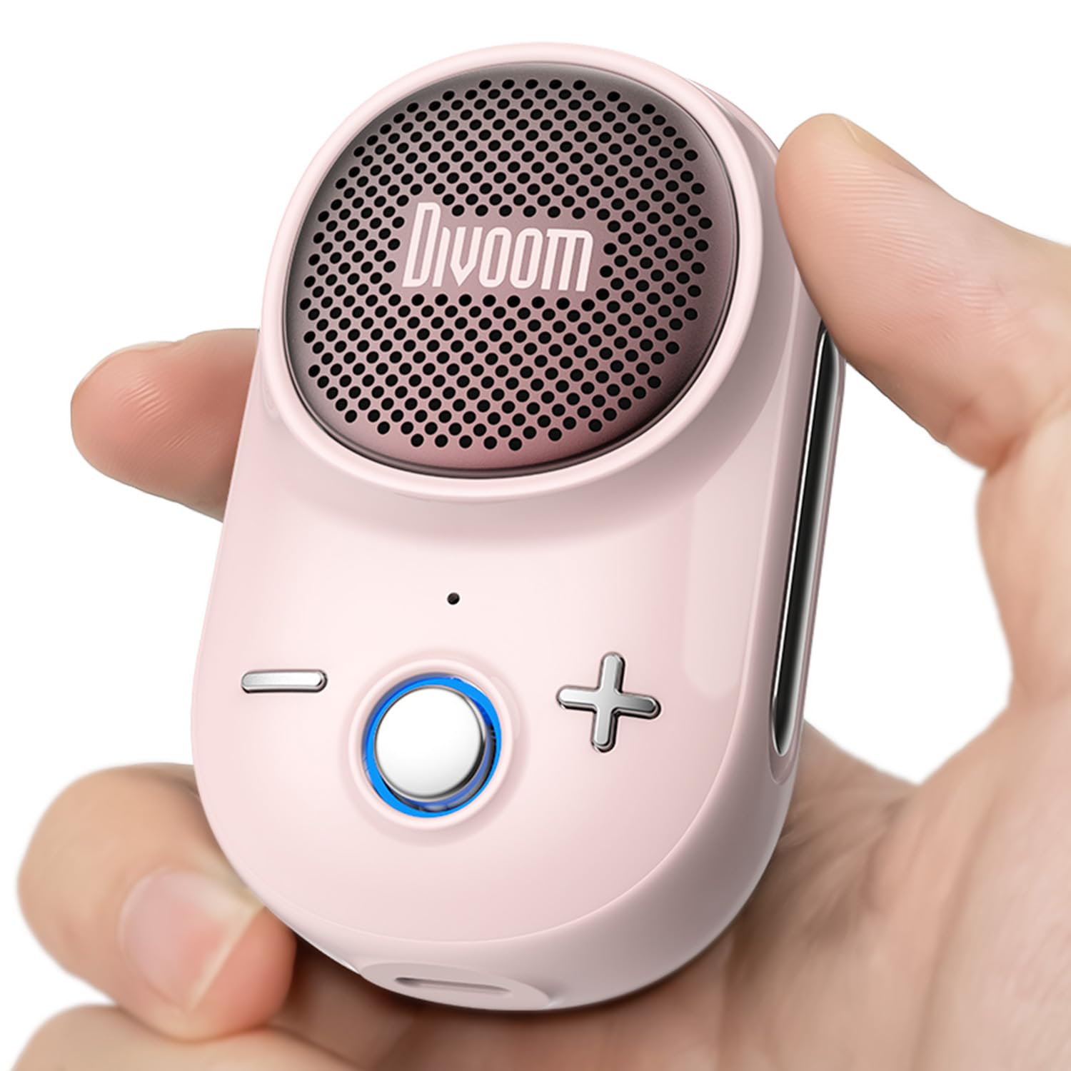 Divoom ItourS Wearable Bluetooth Speaker, IP67 ClipOn, 10H Playtime, Pink