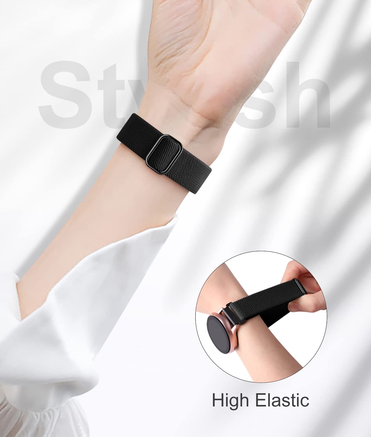 Lerobo Elastic Bands Compatible With Samsung Galaxy Watch 7 6 5 4 40Mm 44Mm/Galaxy Watch 6 4 Classic 43Mm 47Mm 42Mm 46Mm/Galaxy