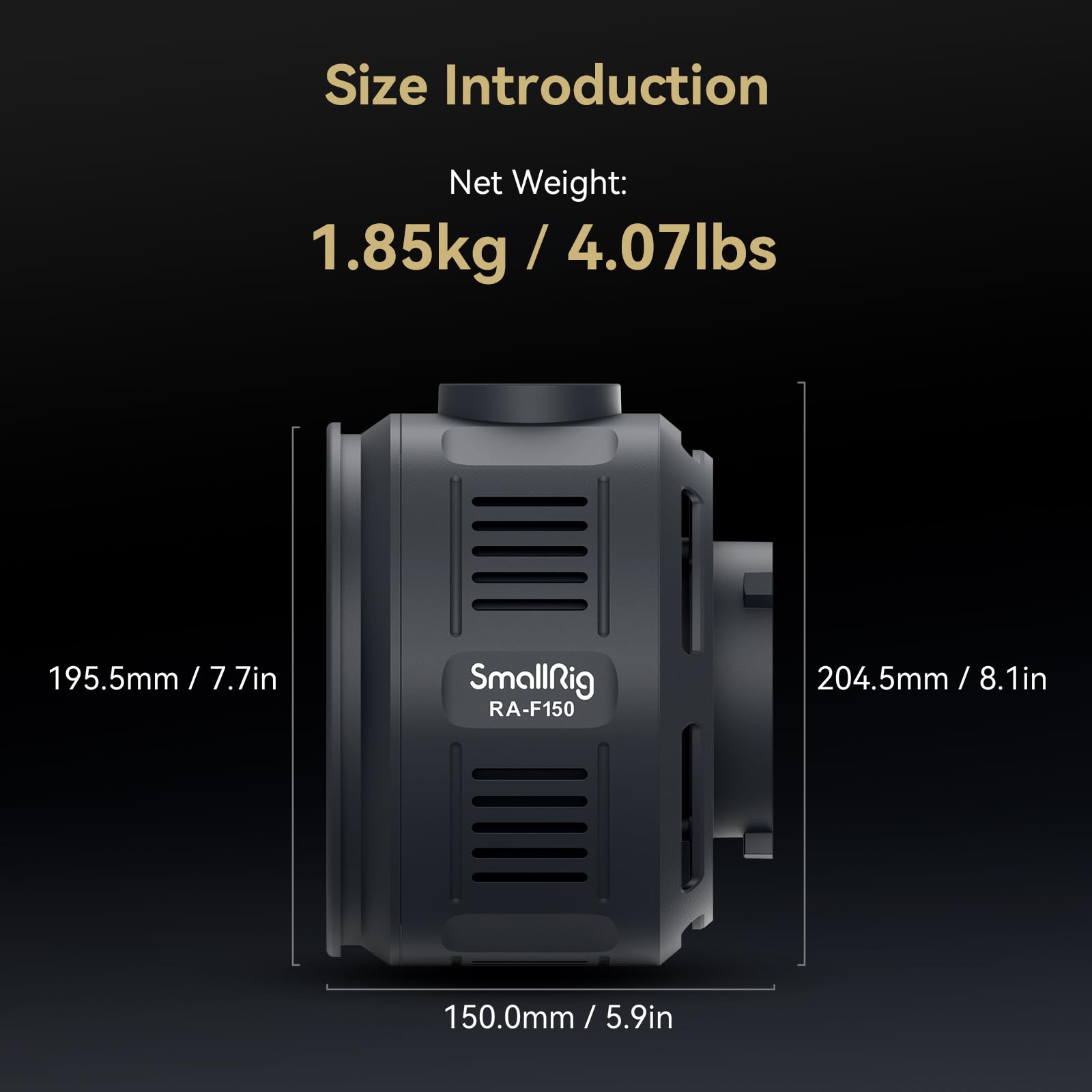 Smallrig Ra F150 Fresnel Lens With Bowens Mount, One Handed Focus Adjustment For Rc 120 Rc 220 Rc 350 Rc 450 And Other Continuou