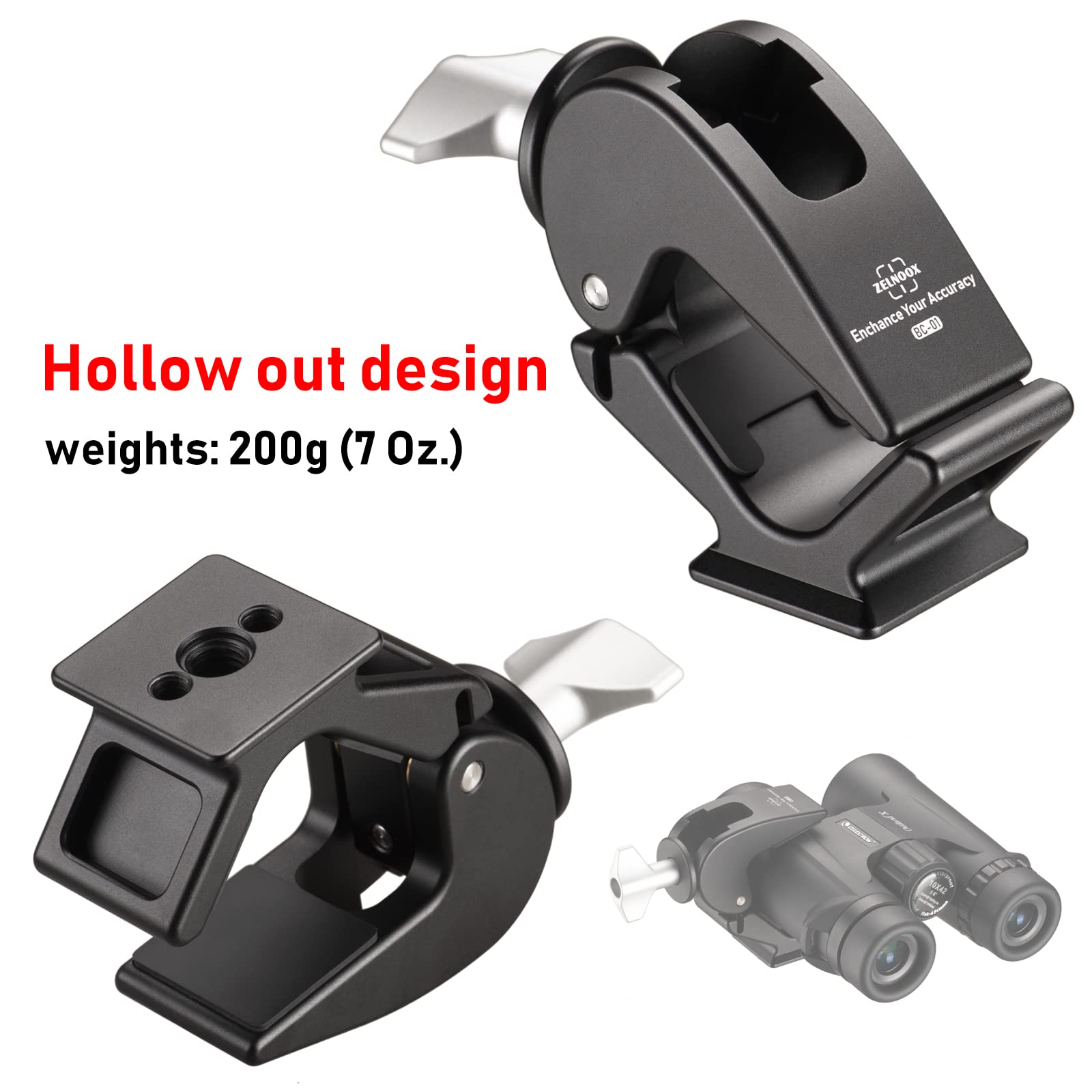 Binocular Tripod Mount Adapter,1/4'' 3/8'' Screw And Arca Quick Release Binocular Tripod Mount,Compatiable With Vortex Zeiss Nik