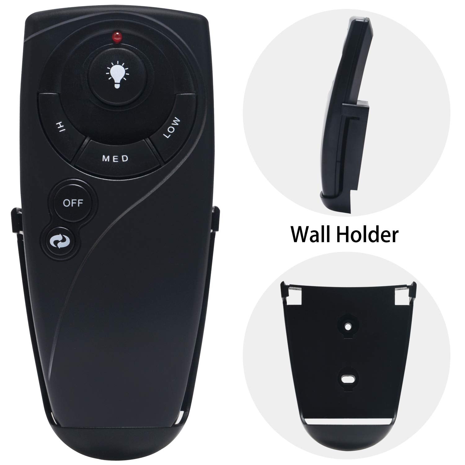 New Uc7083T Replacement Remote Control Fit For Hampton Bay Ceiling Fan Wire - Less Lights Control With Wall Holder
