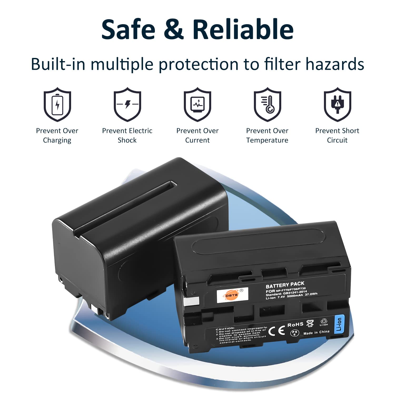 Dste Replacement For 2X Np-F750 Li-Ion Battery Compatible Sony Ccd-Trv215 Ccd-Tr917 Ccd-Tr315 Hdr-Fx1000 Hdr-Fx7 Hvr-V1U Hvr-Z7U