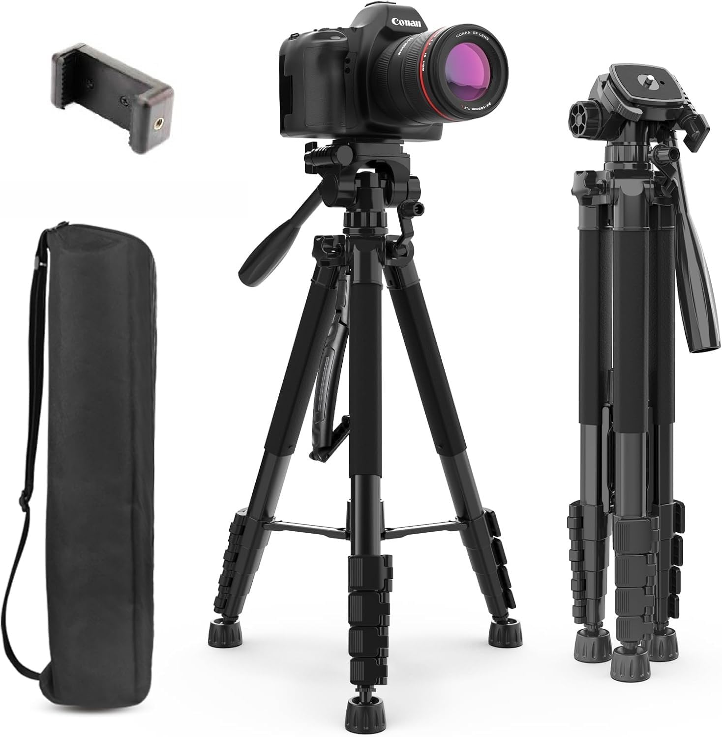 SKYCELL Tripod Stand for Mobile Phone and DSLR Camera for Best Video Recording Shoot 360 Rotaion 61 Inch (5 Feet) Suitable for i
