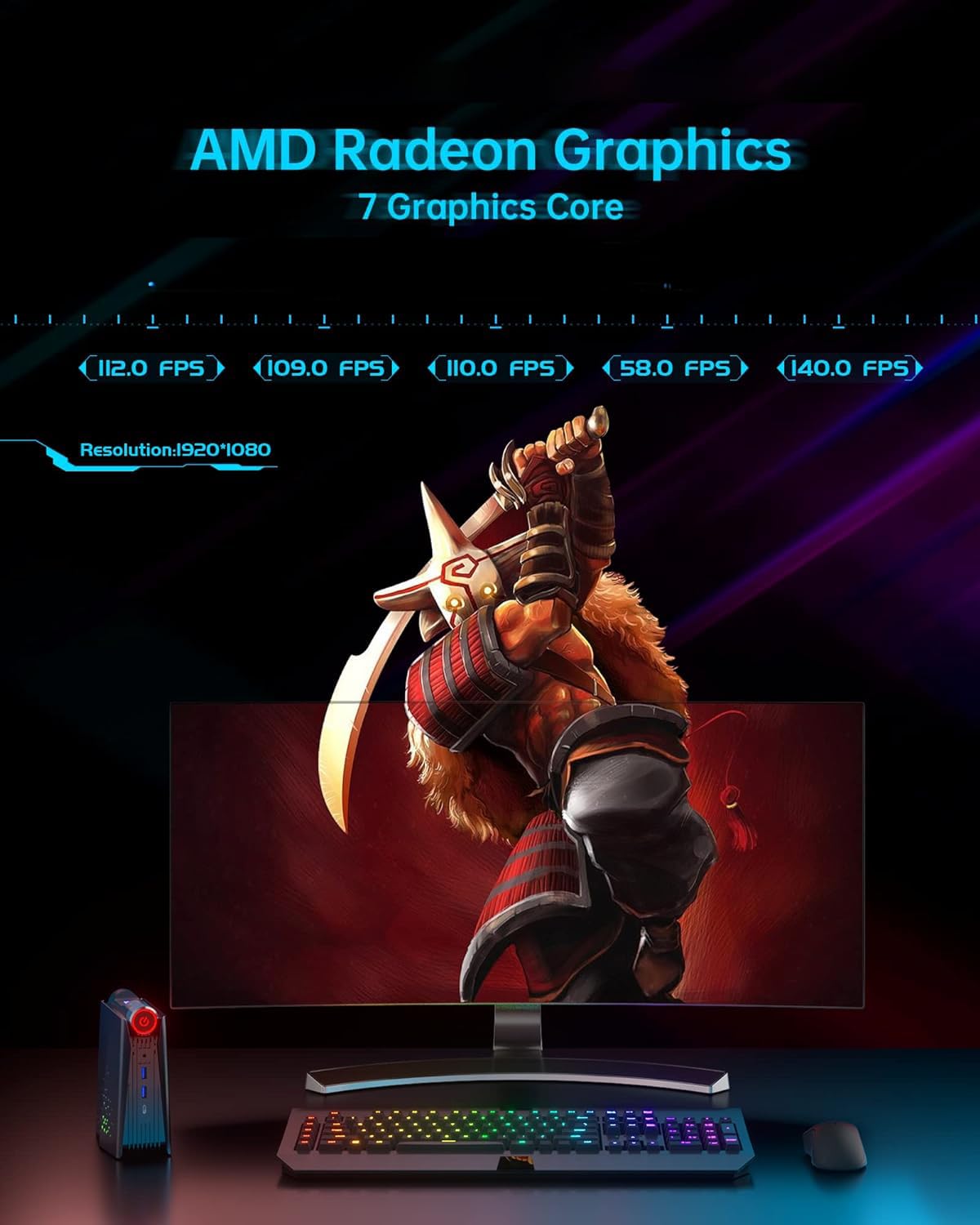 Acemagician [Gaming Pc Ryzen Mini Pc, Amd Ryzen 7 5800U 16Gb Ddr4 512Gb Nvme Ssd Mini Desktop Computer,Windows 11 Mini Pc Gaming