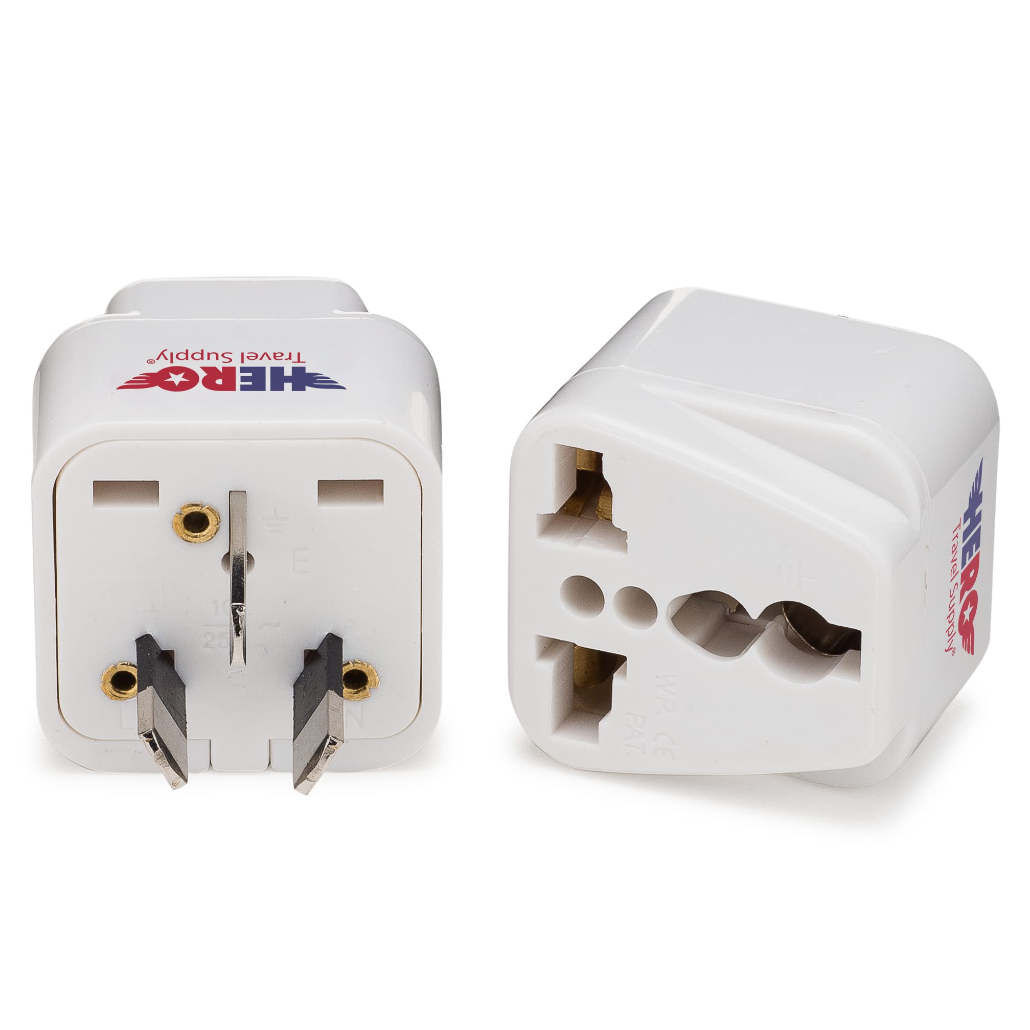 Hero Travel Supply Premium Us To Australia & New Zealand Power Adapter Plug (Type I, Pack Of 3, Grounded)