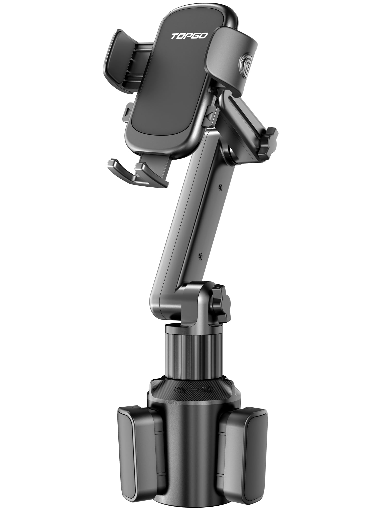 Topgo Car Cup Holder Phone Mount Pro Ver. [Adjustable Height & No Shaking] Cup Holder Phone Holder For Car Compatible With Iphon