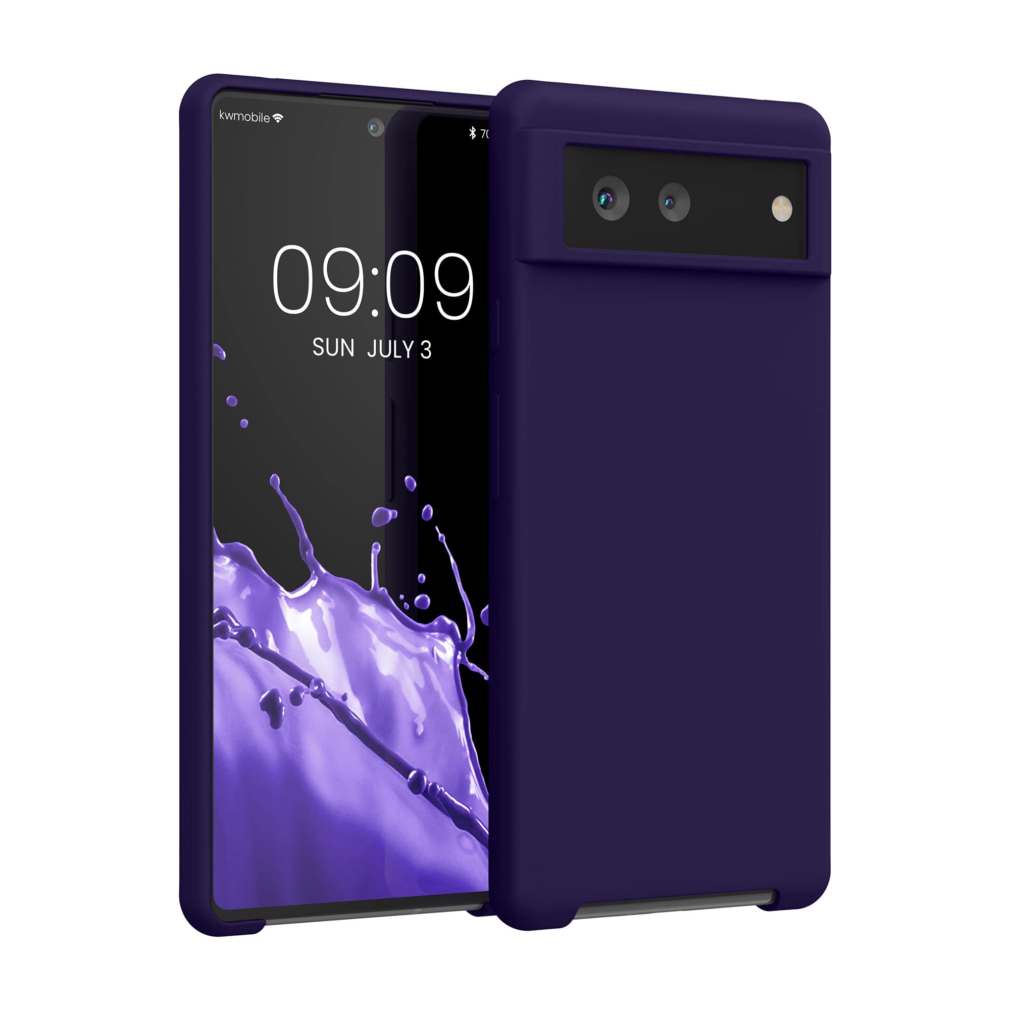 kwmobile Case Compatible with Google Pixel 6 Case - TPU Silicone Phone Cover with Soft Finish - Velvet Blue