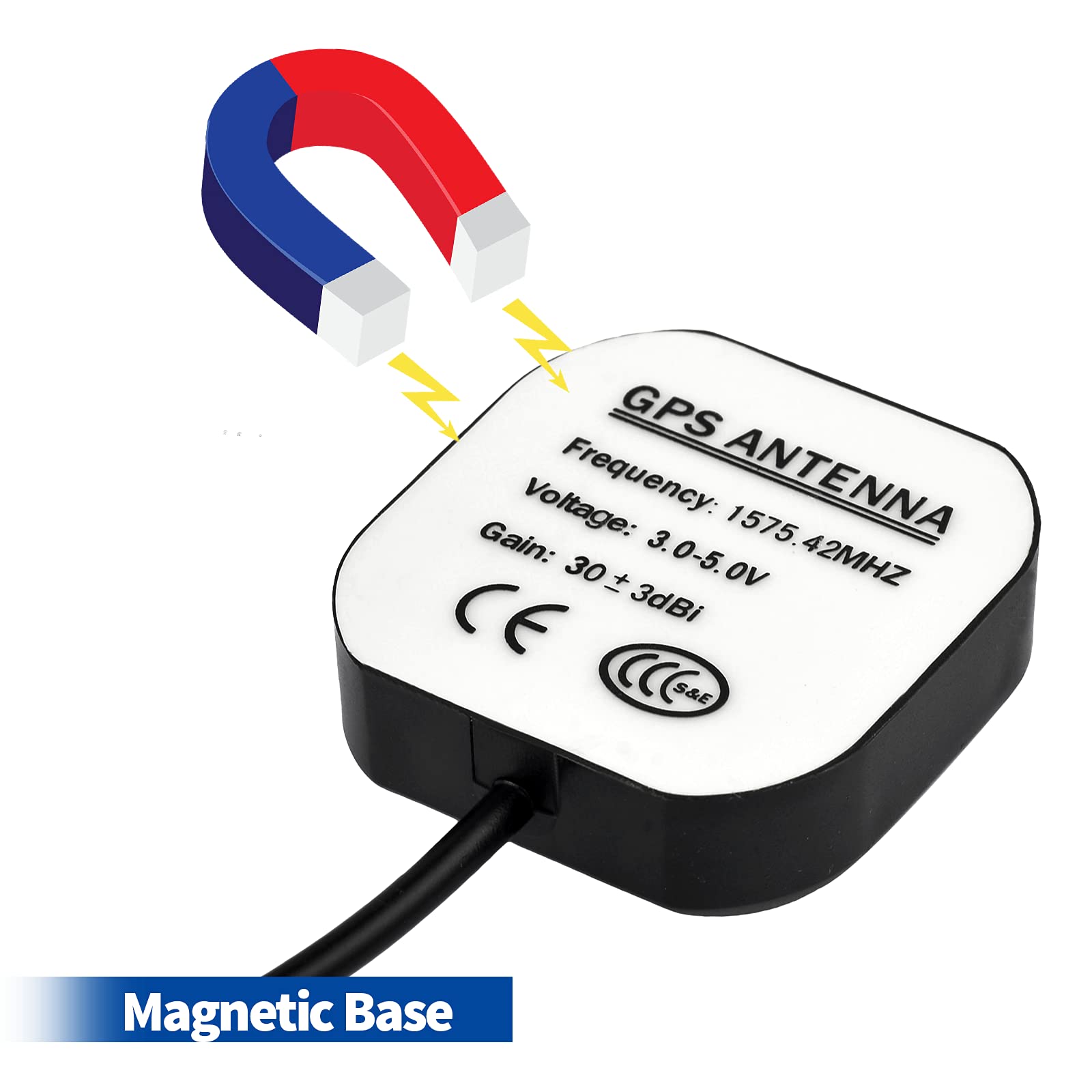 Bingfu Vehicle Waterproof Active Gps Navigation Antenna With Sma Male Connector For Car Stereo Head Unit Gps Navigation System M