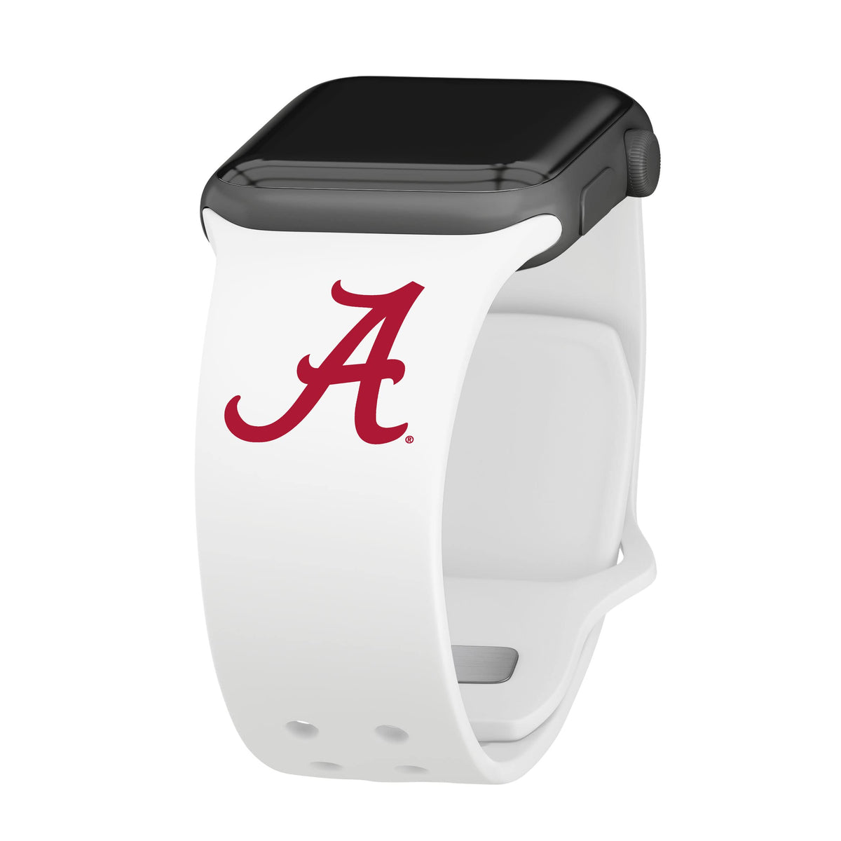 Affinity Bands Alabama Crimson Tide Silicone Sport Band Compatible With Apple Watch (38/40/41Mm White)