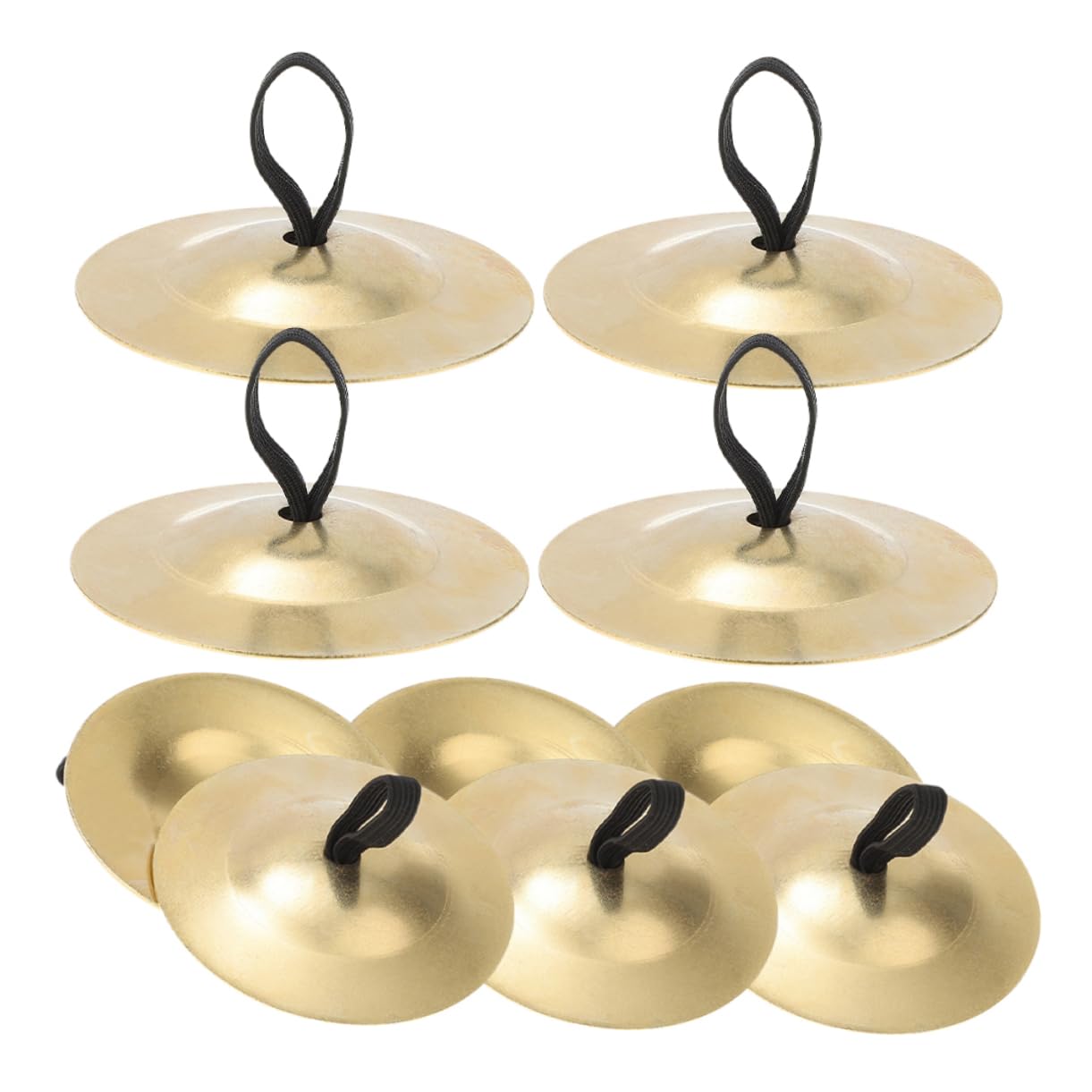 JEWEDECO 10pcs Finger Cymbals Dance Props for Belly Dancing Lightweight Percussion Instruments for Performance Elegant Design fo
