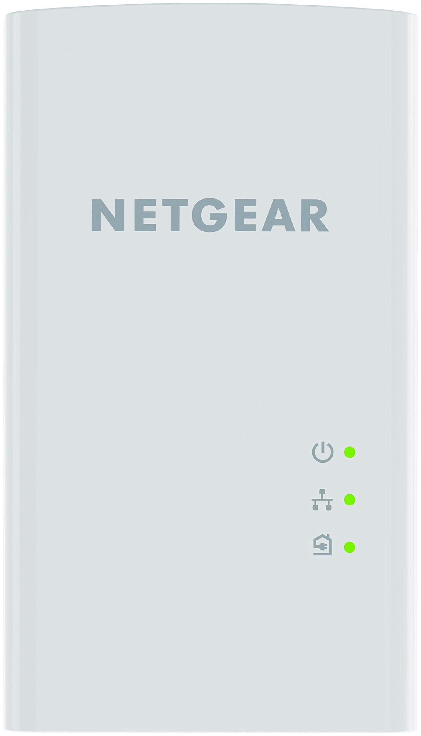 NETGEAR Powerline Adapter Kit, 1200 Mbps, 1.2 Gbps Ethernet Ports, Wall-plug, White, Model PL1200-100PAS