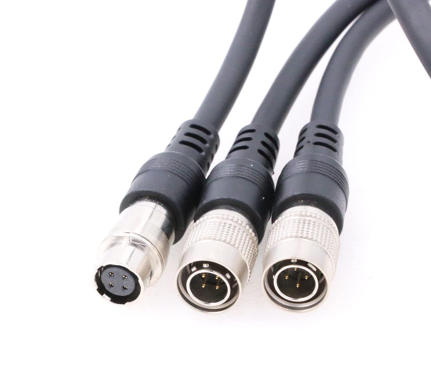 Zblzgp Hirose 4 Pin Female To Dual Hirose 4 Pin Male Y Cable For Zoom F8 Mixer Sound Devices 688 644 633