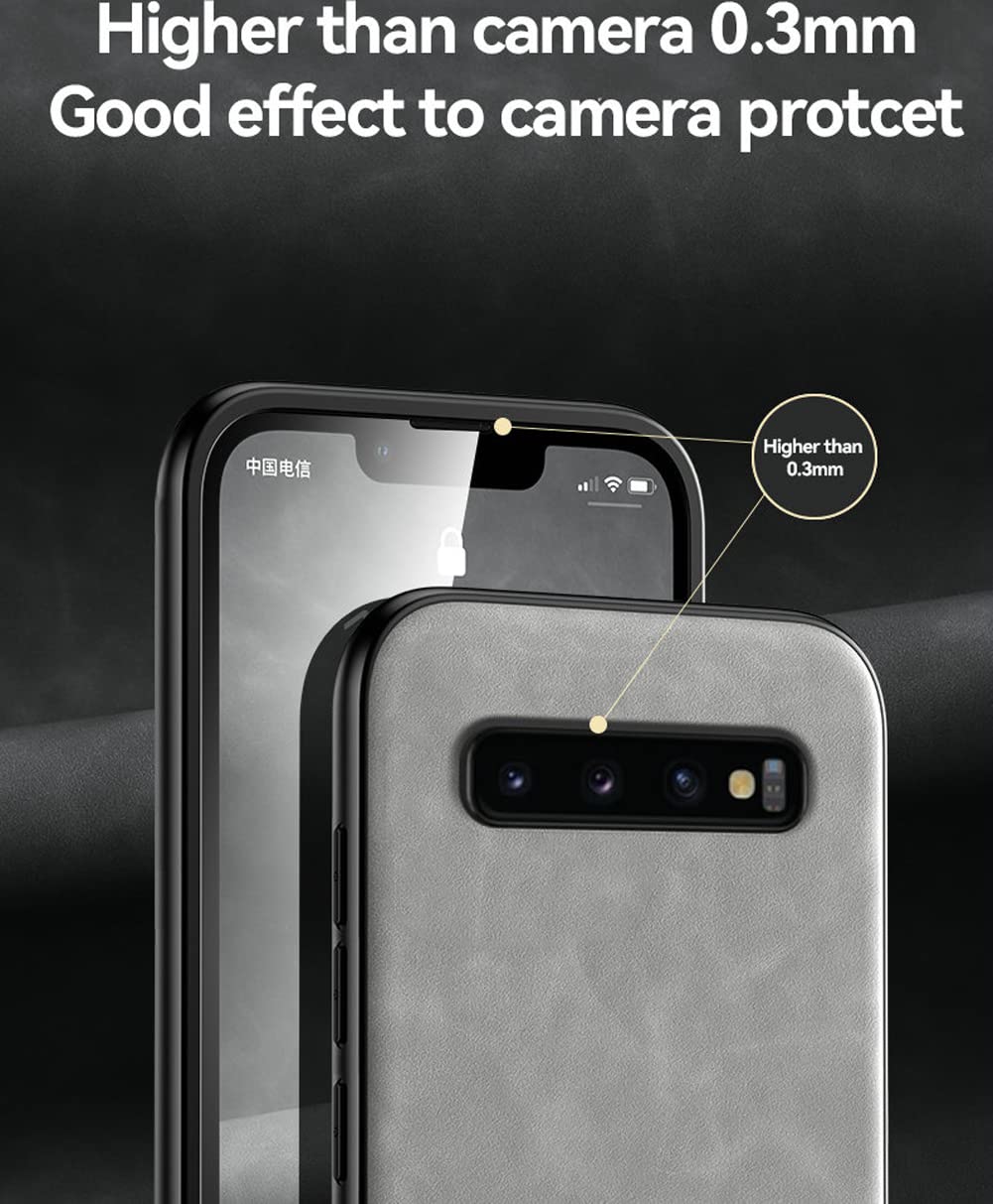 Kepuch Silklike Case For Samsung Galaxy S10   Cover Bumper Built In Metal Plate For Samsung Galaxy S10   Gray