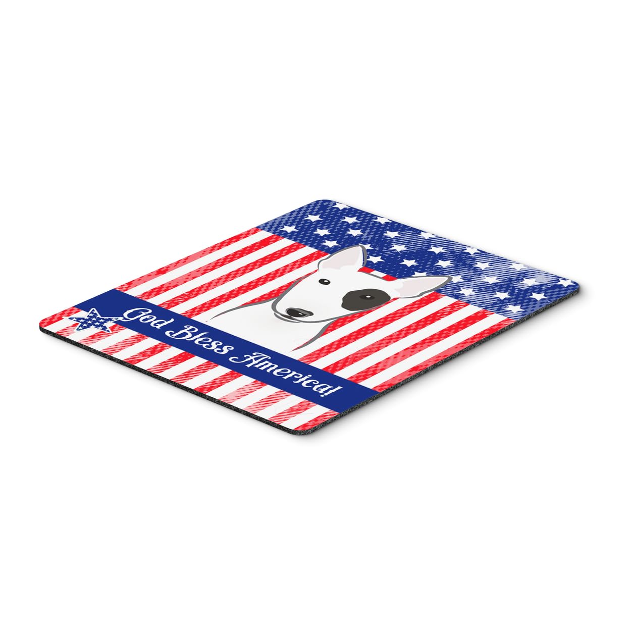 Carolines Treasures BB2139MP American Flag and Bull Terrier Mouse Pad, Hot Pad or Trivet for Home Office Gaming Working Compute