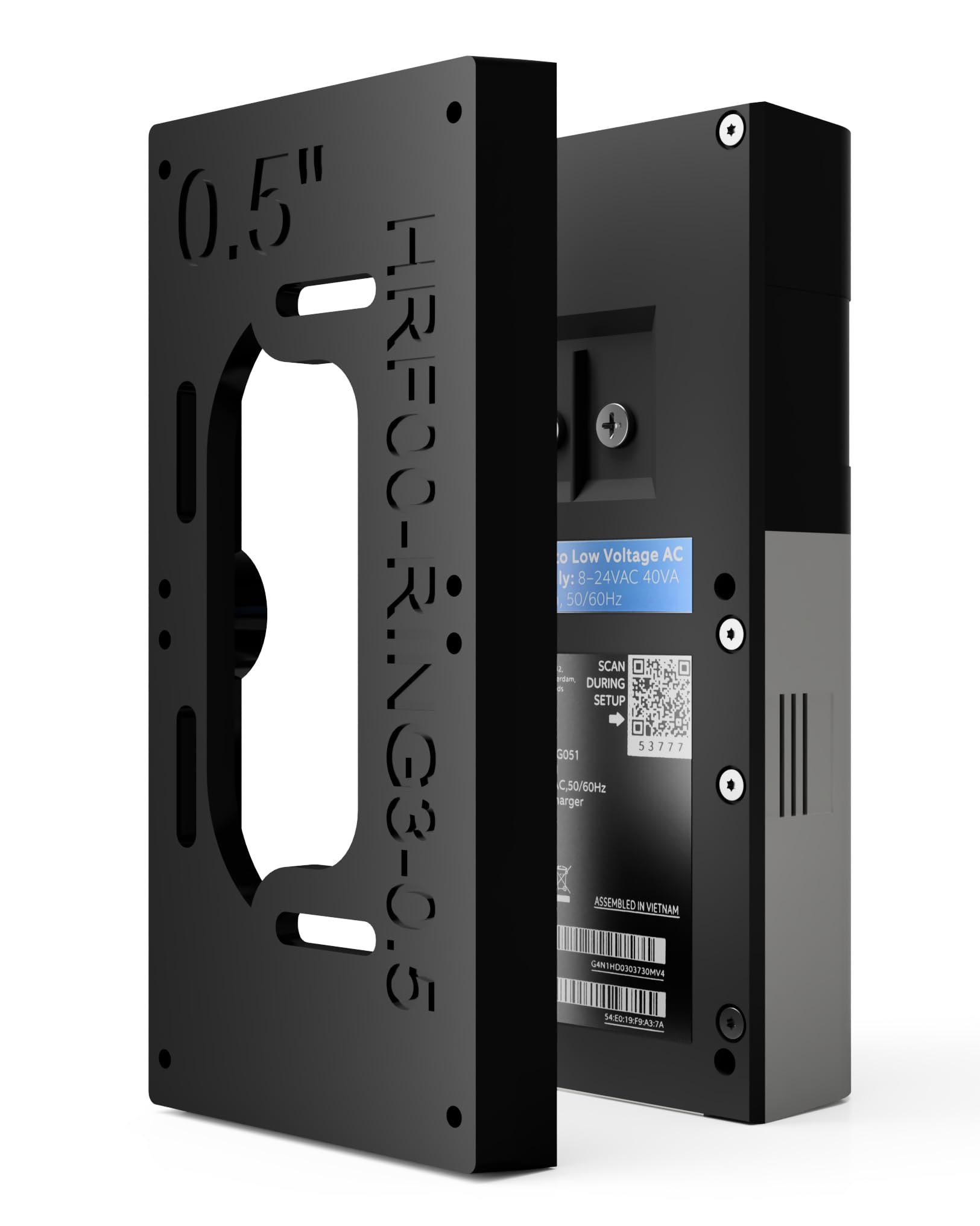 Hidden River Lab Premium Ring Battery Doorbell Mount   0.5    Spacer For Ring 3, Ring 4, Ring Battery Pro, Ring Battery Plus   B