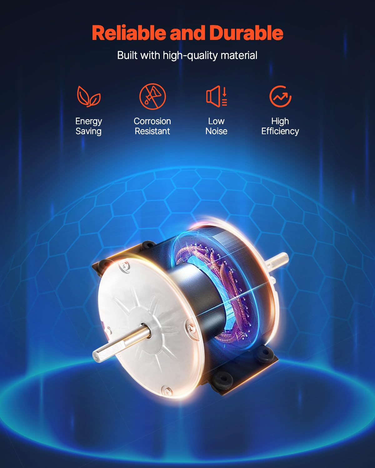 Vevor 3315332.005 Rv Ac Fan Motor Replacement Genteq F48Af70A61, Dometic Brisk Air Ii Fan Motor, Compatible With Dometic Brisk A