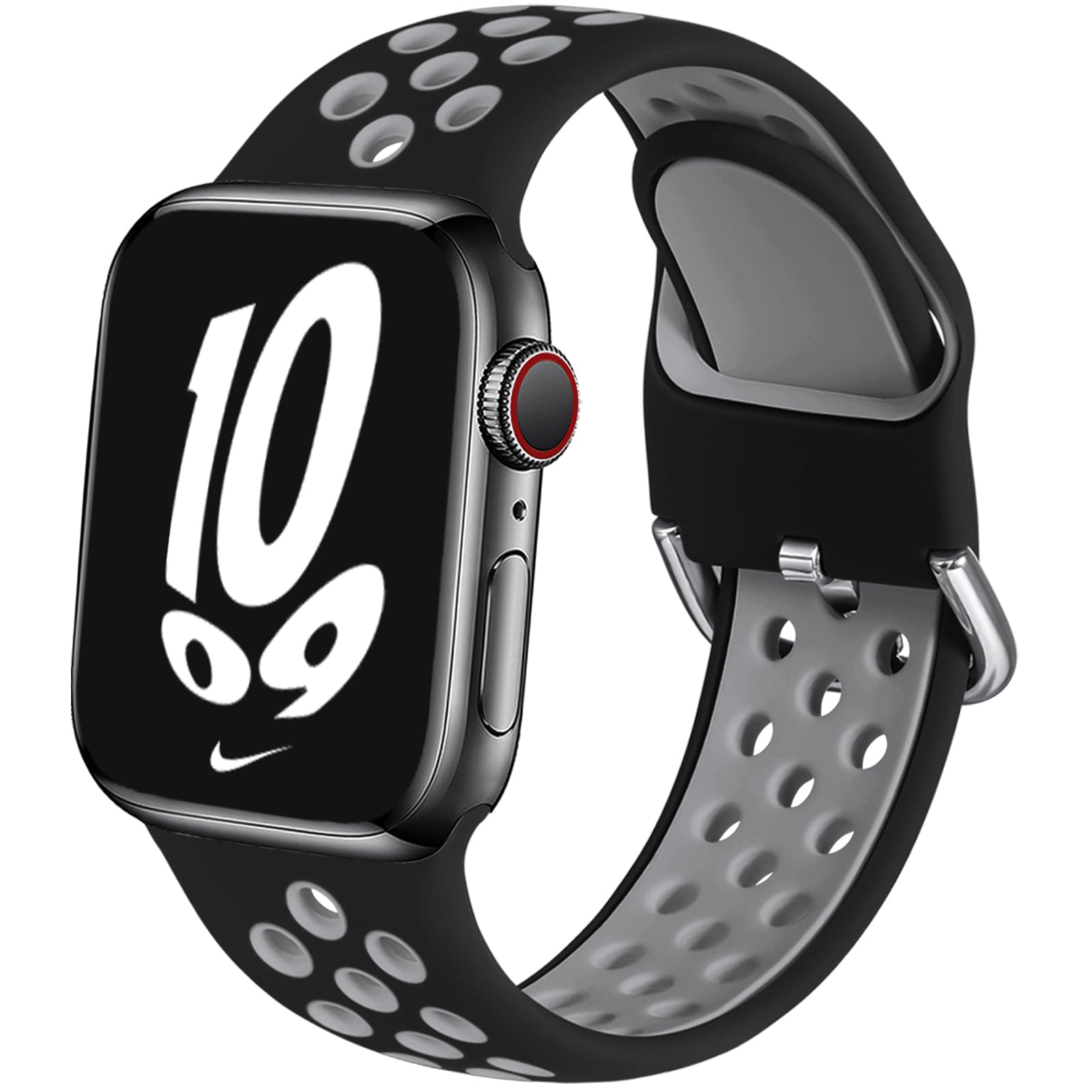 Muranne Compatible With Apple Watch Bands 42Mm 44Mm 45Mm For Men And Women, Soft Silicone Wristband Replacement Sport Loop Compa