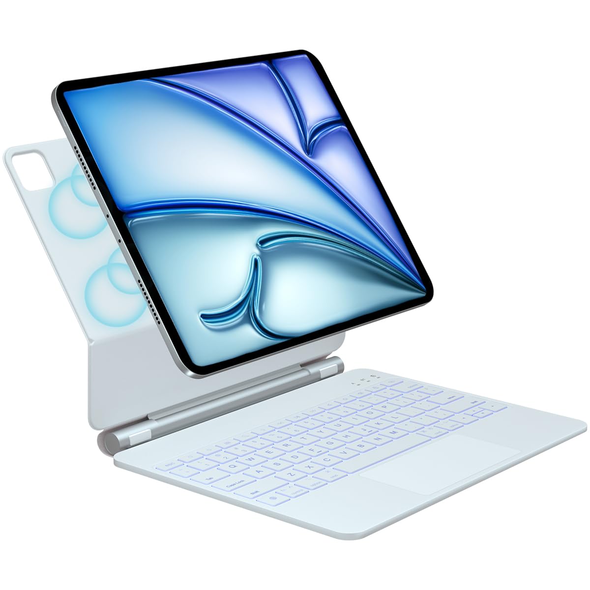 Otuoor Magic Keyboard Case For Ipad Pro 12.9 Inch(6Th,5Th,4Th,3Rd Gen), Ipad Air 13 Inch Case Keyboard (M2, 2024) With 7 Colors