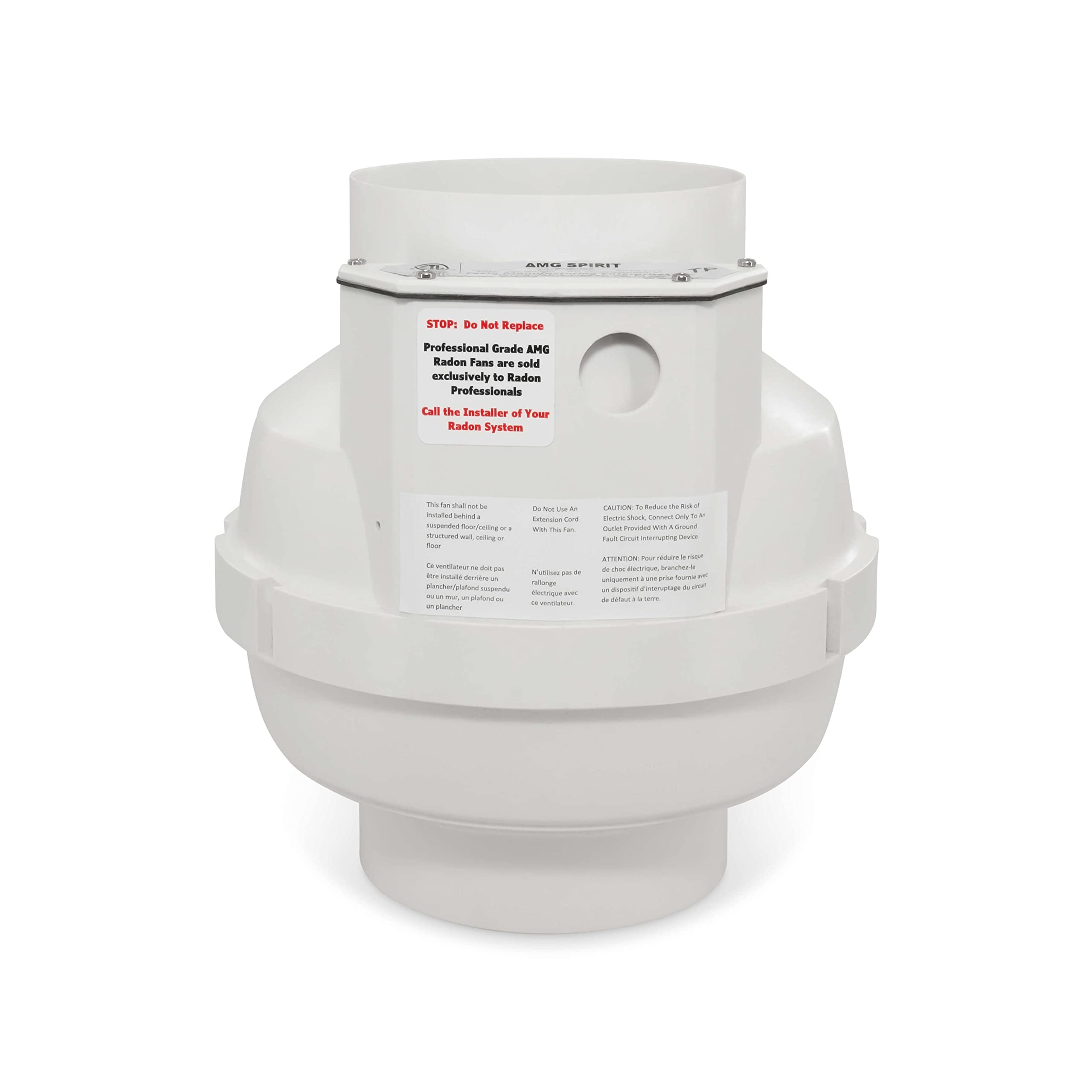 Festa Radon Amg Spirit Radon Fan   Quiet And Energy Efficient 121 Cfm Radon Mitigation System Inline Fan   5'' Electric Waterpro