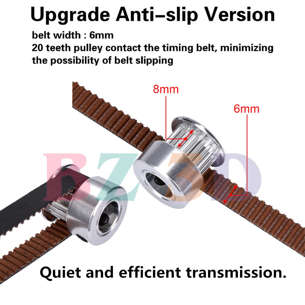 Bz 3D Gt2 Timing Belt   Non Slip Version, 6Mm Width For Prusa I3, Ender 3, 5, Neo, S1, Cr 10, Anet A8, I3 Mega 3D Printers