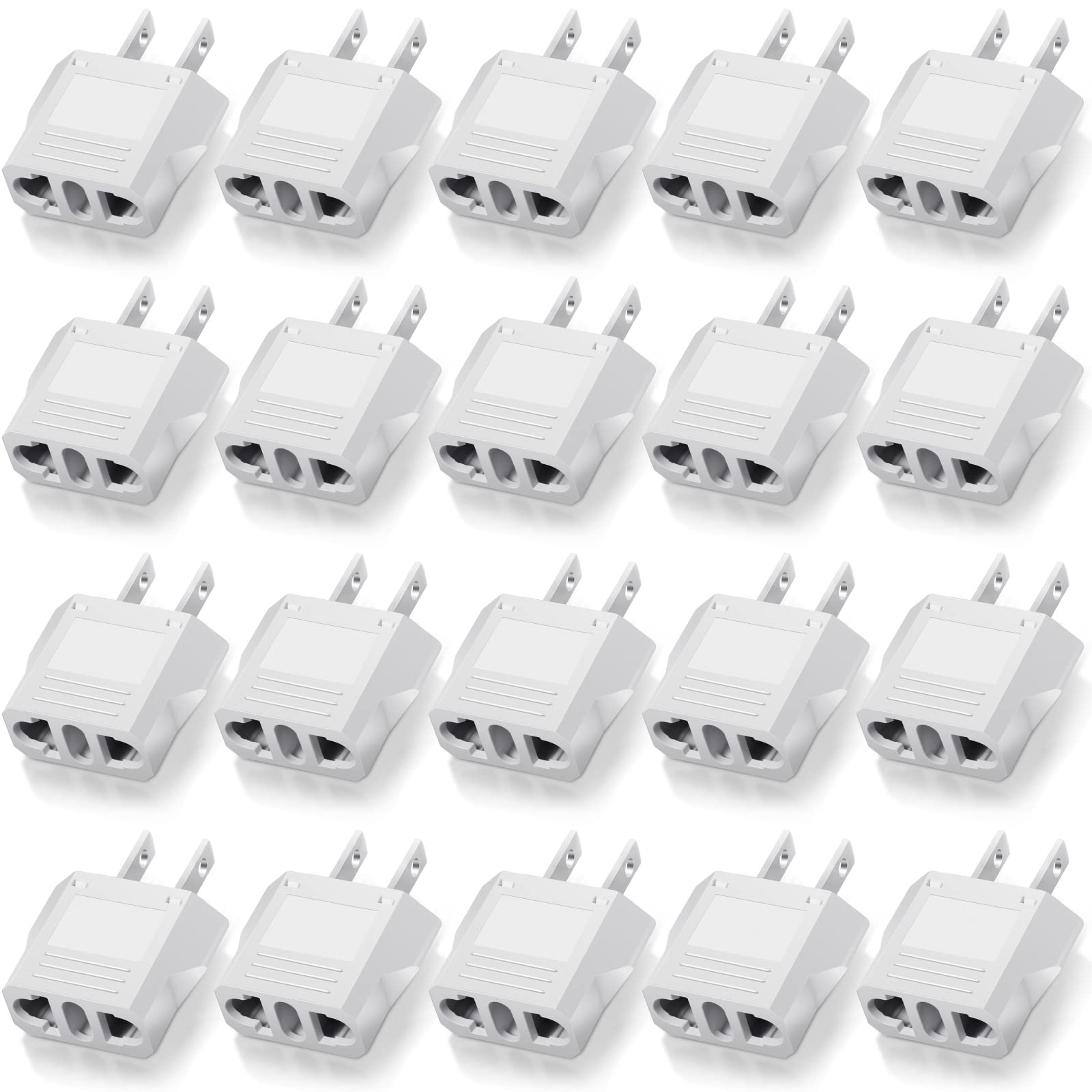 Eboot 20 Pack Eboot Europe To Usa Plug Adapter American Plug Adapters Converter Travel Voltage Converter Eu To Us Electrical Out
