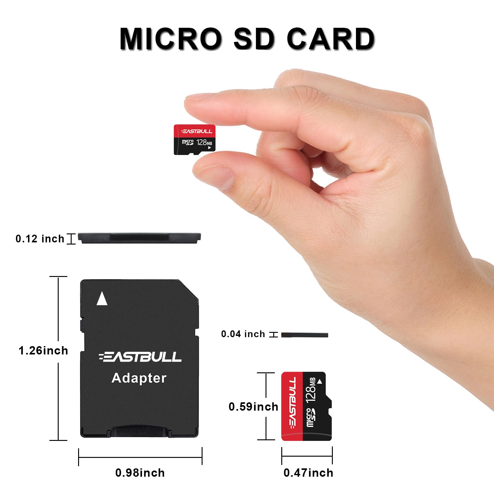(Not 128Gb) 128Mb 10 Pack Of Micro Sd Cards, Eastbull Sd Memory Cards 128Mb Sd Cards Pack Full Hd Video 90Mb/S Uhs I U1 Class 10