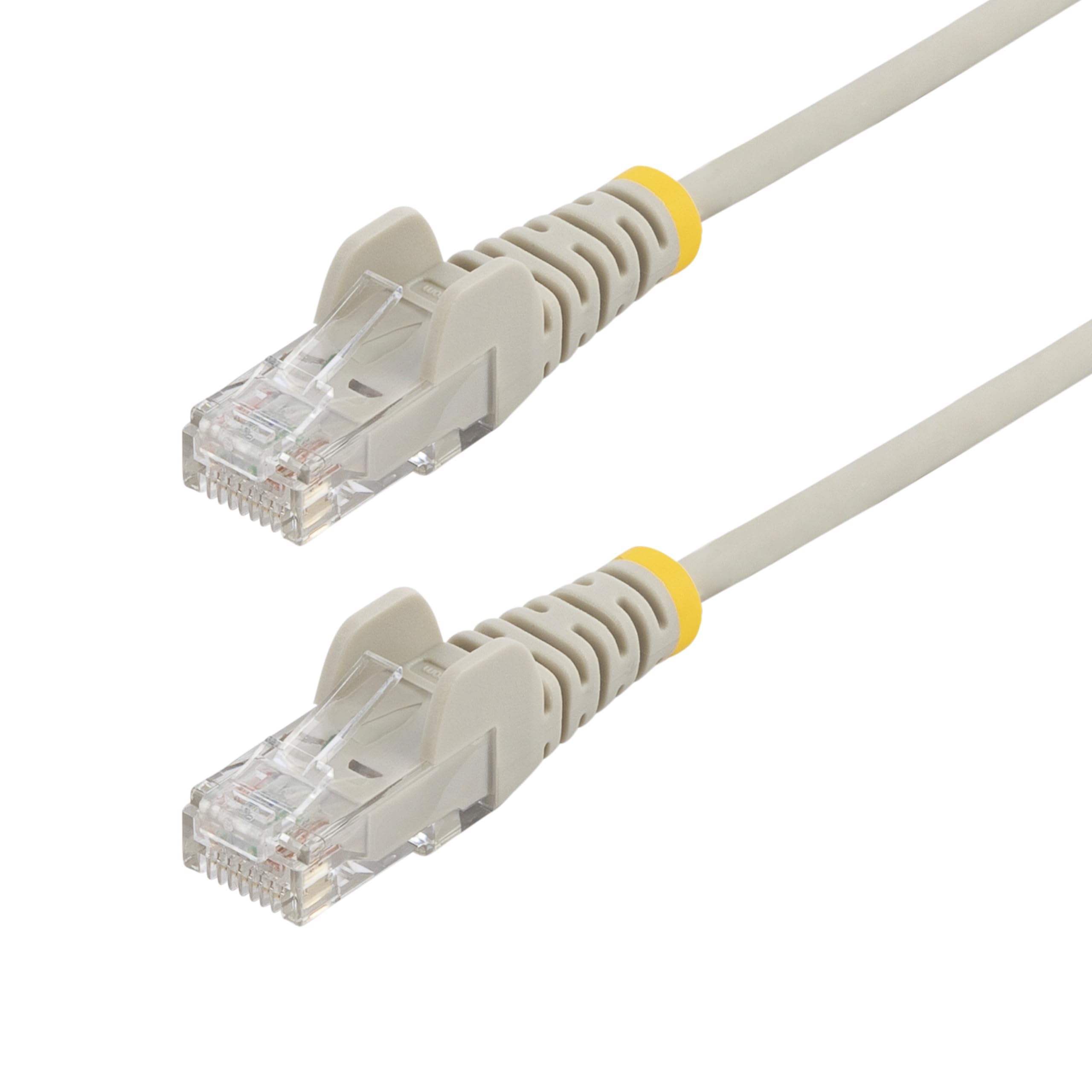 7Ft Gray Slim Cat6 Ethernet Cable, Snagless, 100W Poe, Utp, Lszh, 28Awg Bare Cop