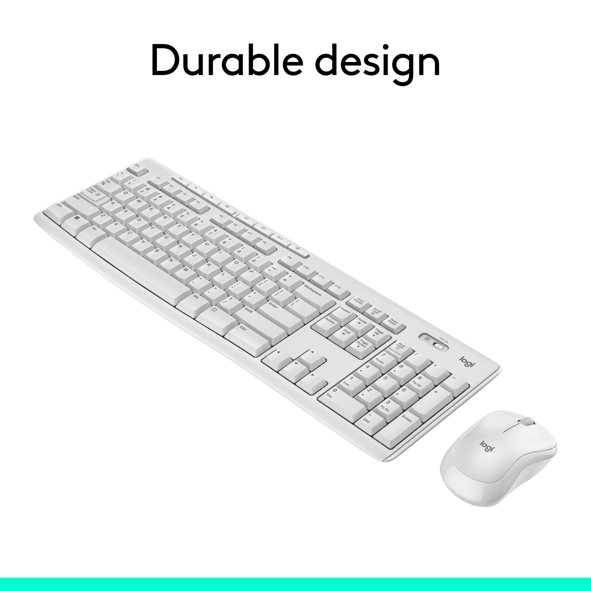 Logitech Mk270 Wireless Keyboard And Mouse Combo For Windows, 2.4 Ghz, 8 Multimedia Keys, Pc, Laptop, Wireless Keyboard Compact