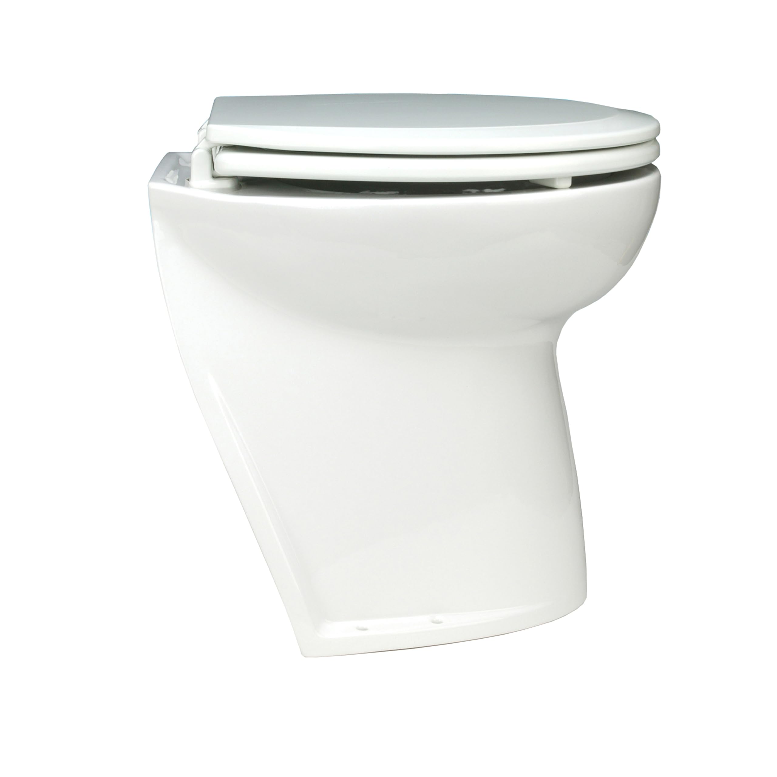 Jabsco Deluxe Flush 17'' Angled Back 12V Raw Water Electric Marine Toilet W/Remote Rinse Pump &Amp; Soft Close Lid,WBHDWB0D7RGJBM3