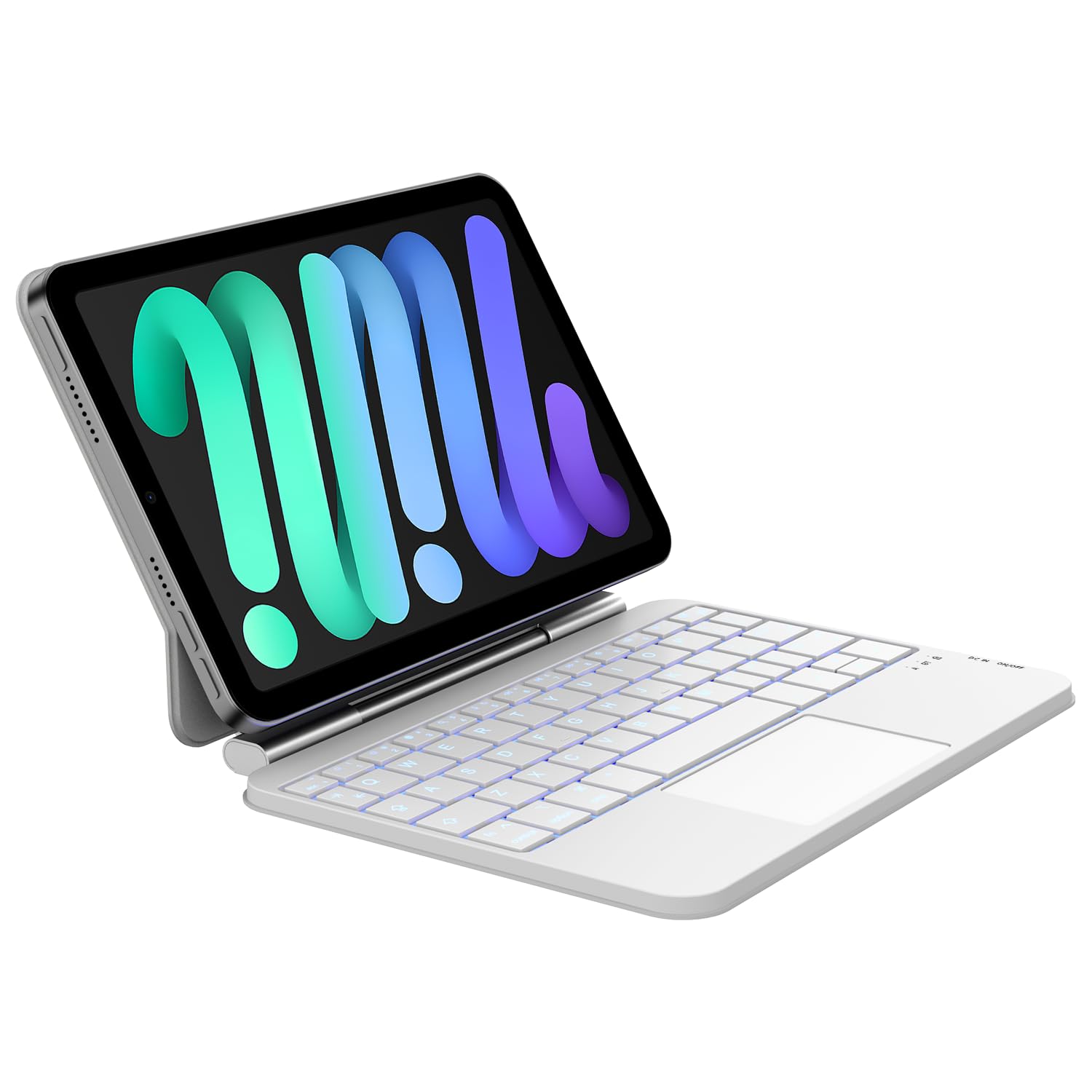 Aioopro iPad mini 7/6 Keyboard Case (8.3Inch, 2024/2021), Wireless MagicStyle Keyboard with Smart Trackpad, 7Color Backlit Ke
