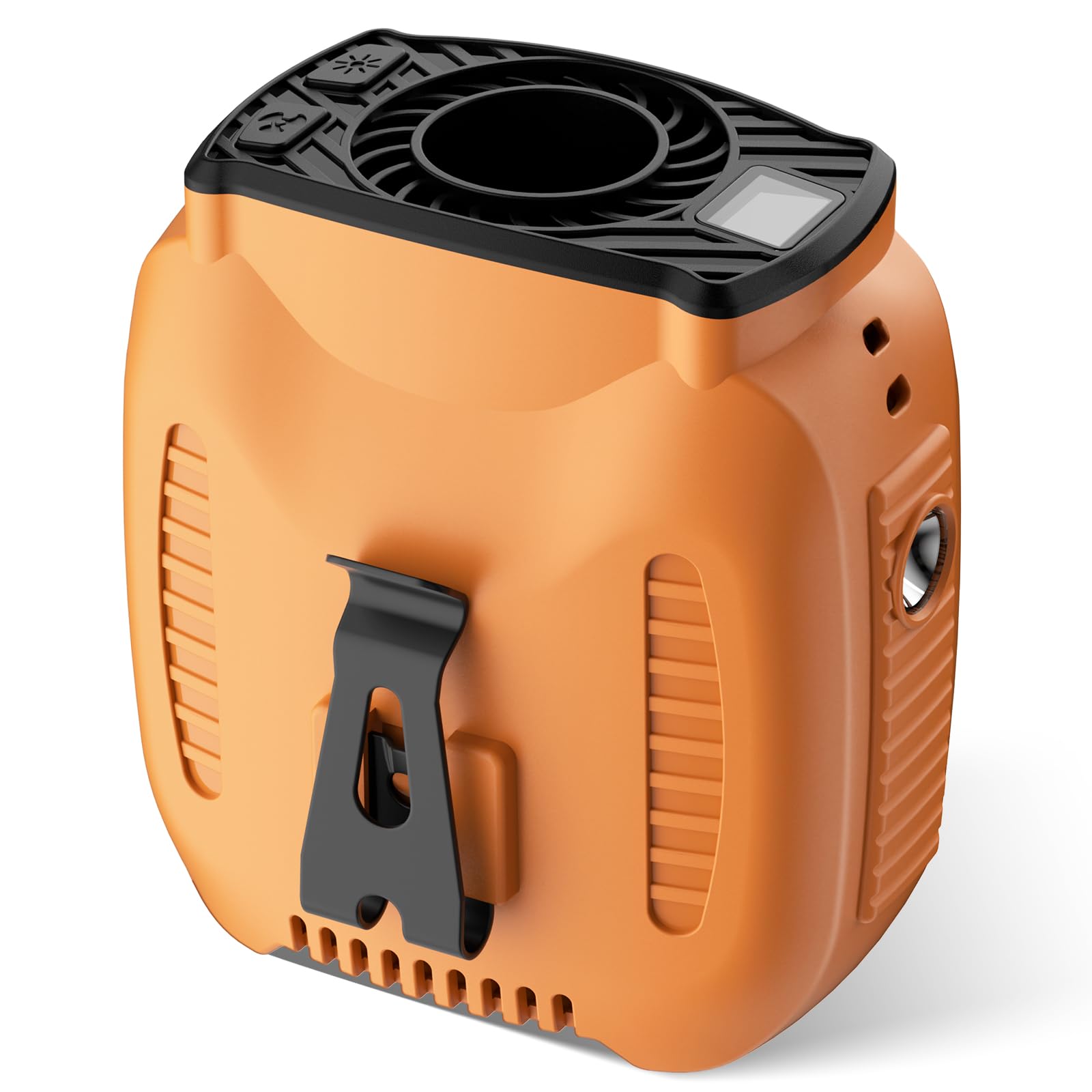 16000mAh Portable Waist Fan Rechargeable, 5-Speeds 16000RPM Strong Airflow, 48-Hour Runtime, LED Display, Flashlight, Neck Fan, 