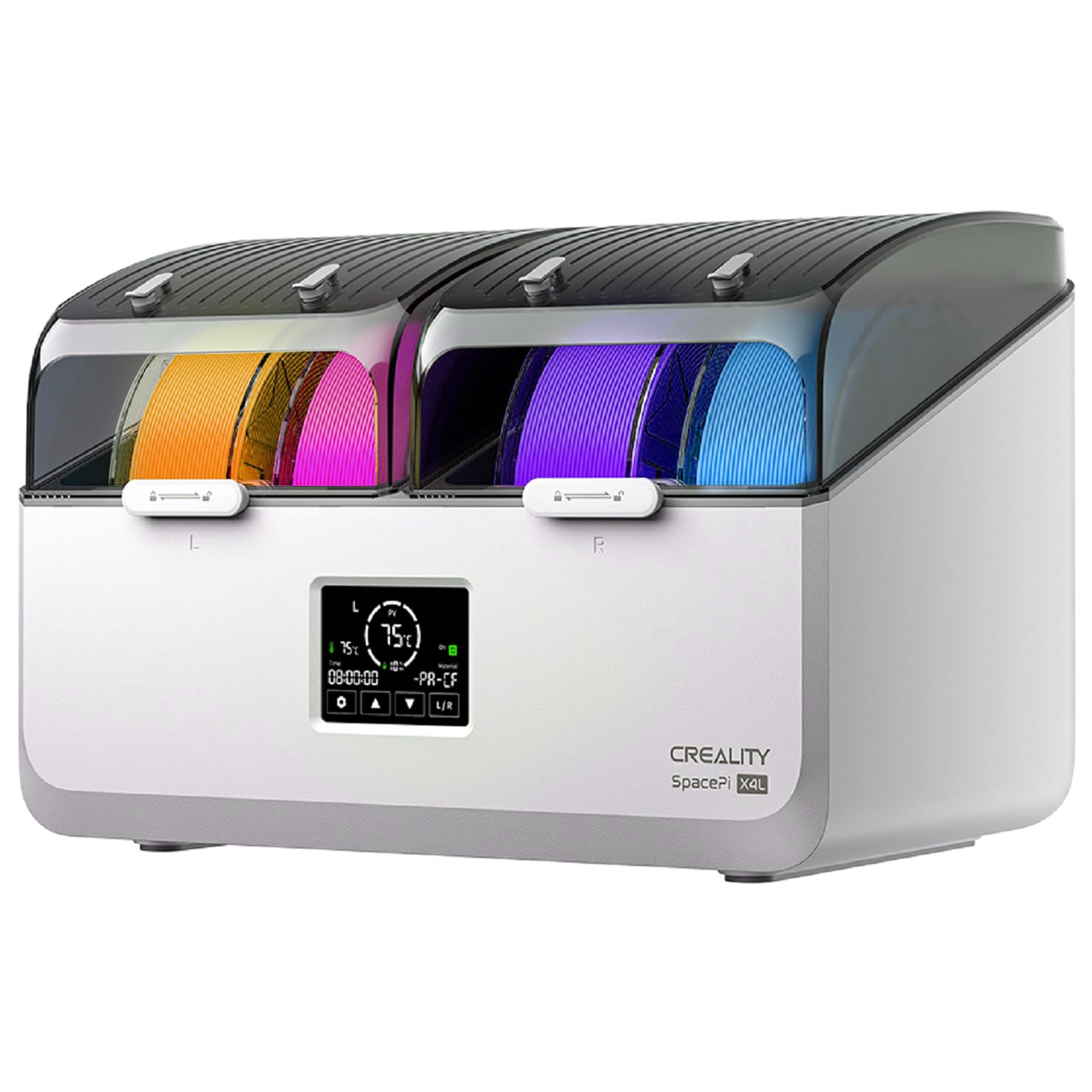 Creality Filament Dryer Box 4 Spools, Space Pi X4L Filament Storage Box, 200W PTC Heats Up to 75C, Fast Drying Dual Heating Cham