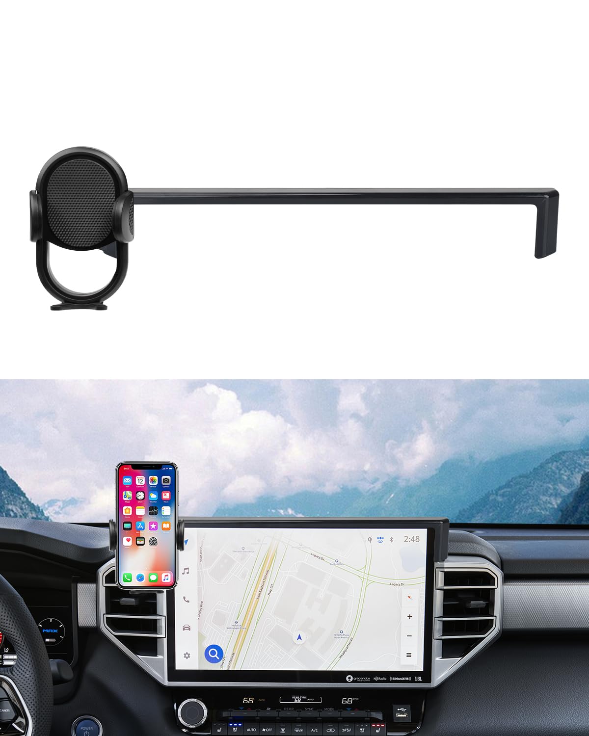 Autorder Car Phone Holder For Toyota Tundra 2022-2026/Sequoia 2023-2026 Accessories Phone Mount 14-Inch Screen Cell Phone Automo