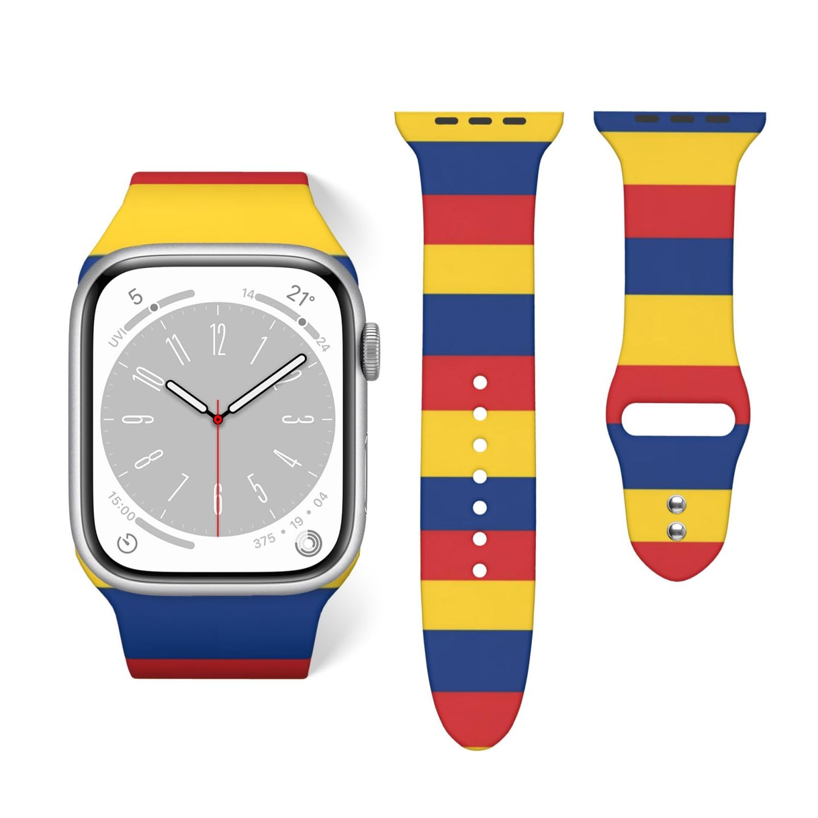 Supdreamc Funny Silicone Decor Replacement Bands Compatible with iWatch Series, Whimsical Watch Bands for Series 10/9/8/7/6/5/4/