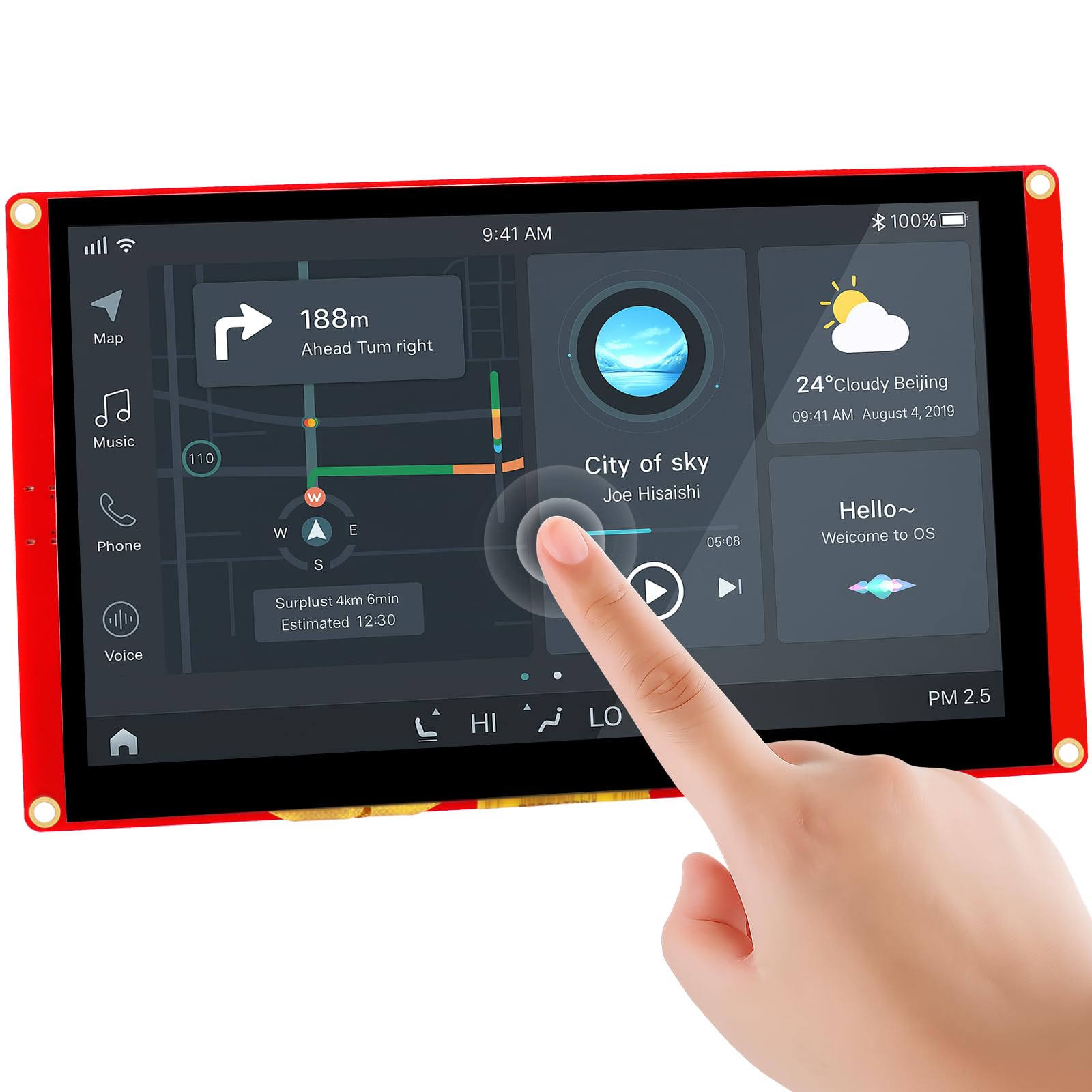 ELECROW ESP32 Display 800  480, 7 Inch HMI Basic ESP32 RGB TFT LCD Touch Screen, 32-Bit LX6 Dual-Core Processor, Up to 240MHz, C