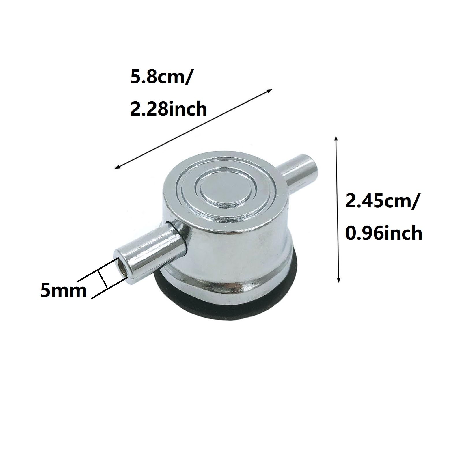 Tuoren 2Pcs Double End Tom Drum Lugs With Screws Rubber Gaskets, Metal Tom Snare Drum Lugs Replacement Parts Drum Set Hardware A