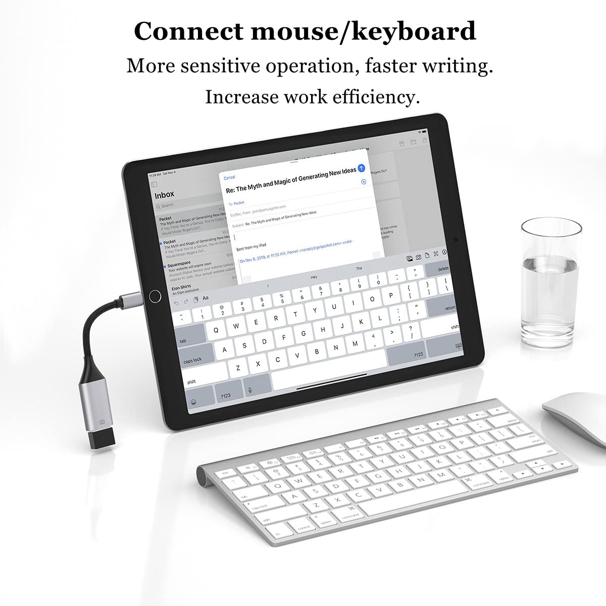 Ivshowco Lightning To Usb Adapter [Apple Mfi Certified], Usb Camera Adapter For Iphone, Ios Otg Cable Adapter, Supports Usb Flash Drive, Card Reader, Mouse, Keyboard