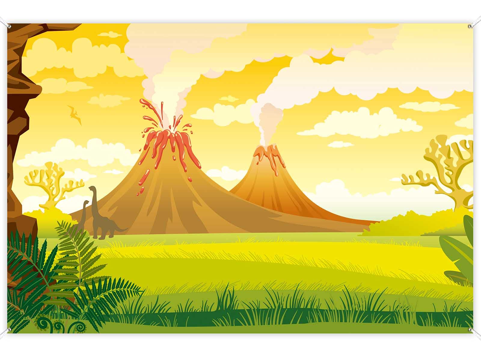 Tanystropheus Tyrannosaurus Rex Dinosaur Banner Backdrop Background Photo Booth Props Volcano Tropical Dino T Rex Theme Decor Fo