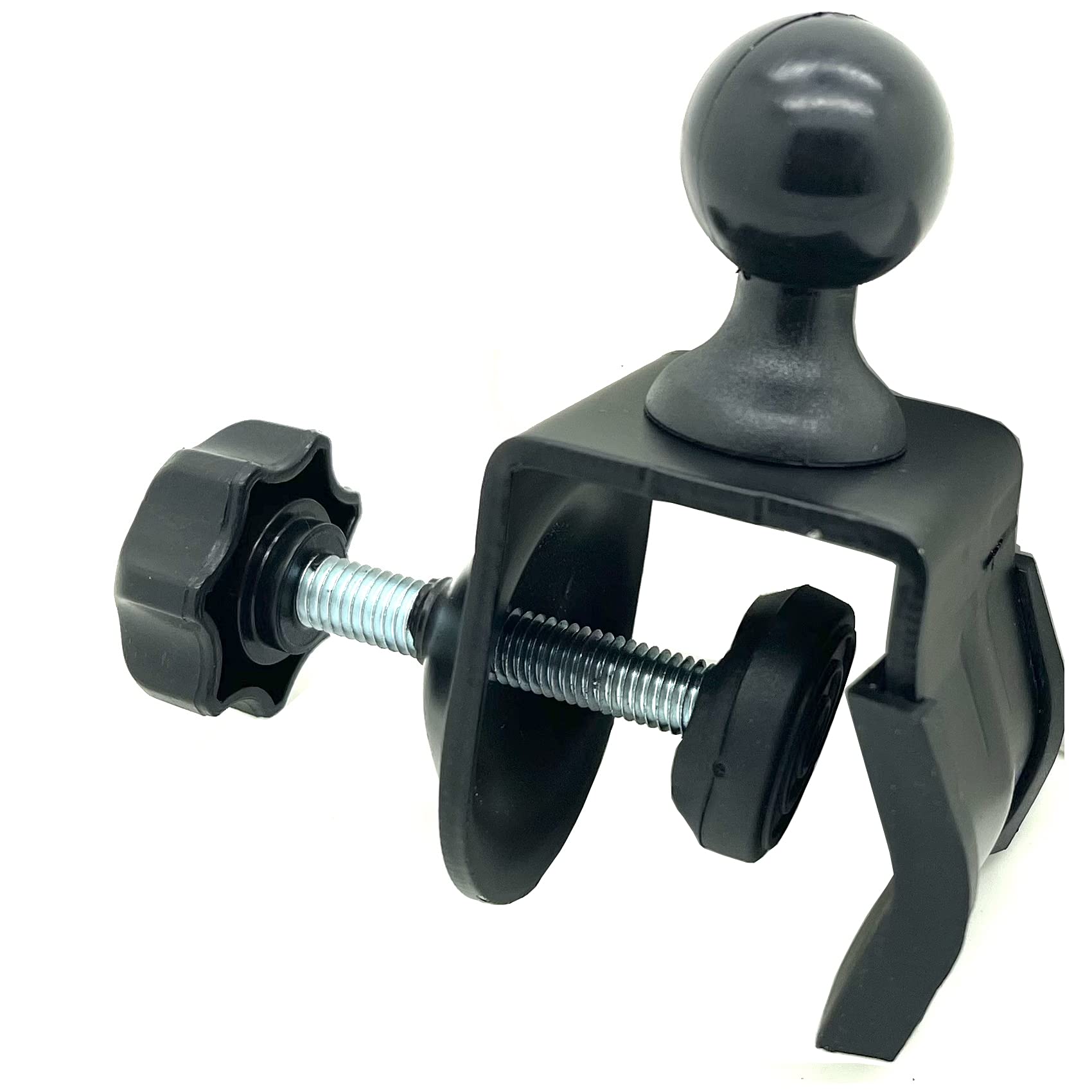 Heavy Duty Replacement C Clamp Mount W/1'' Rubber Coating Ball For Rails/Poles/Bar & Music Microphone Mic Stands. (Compatible W/