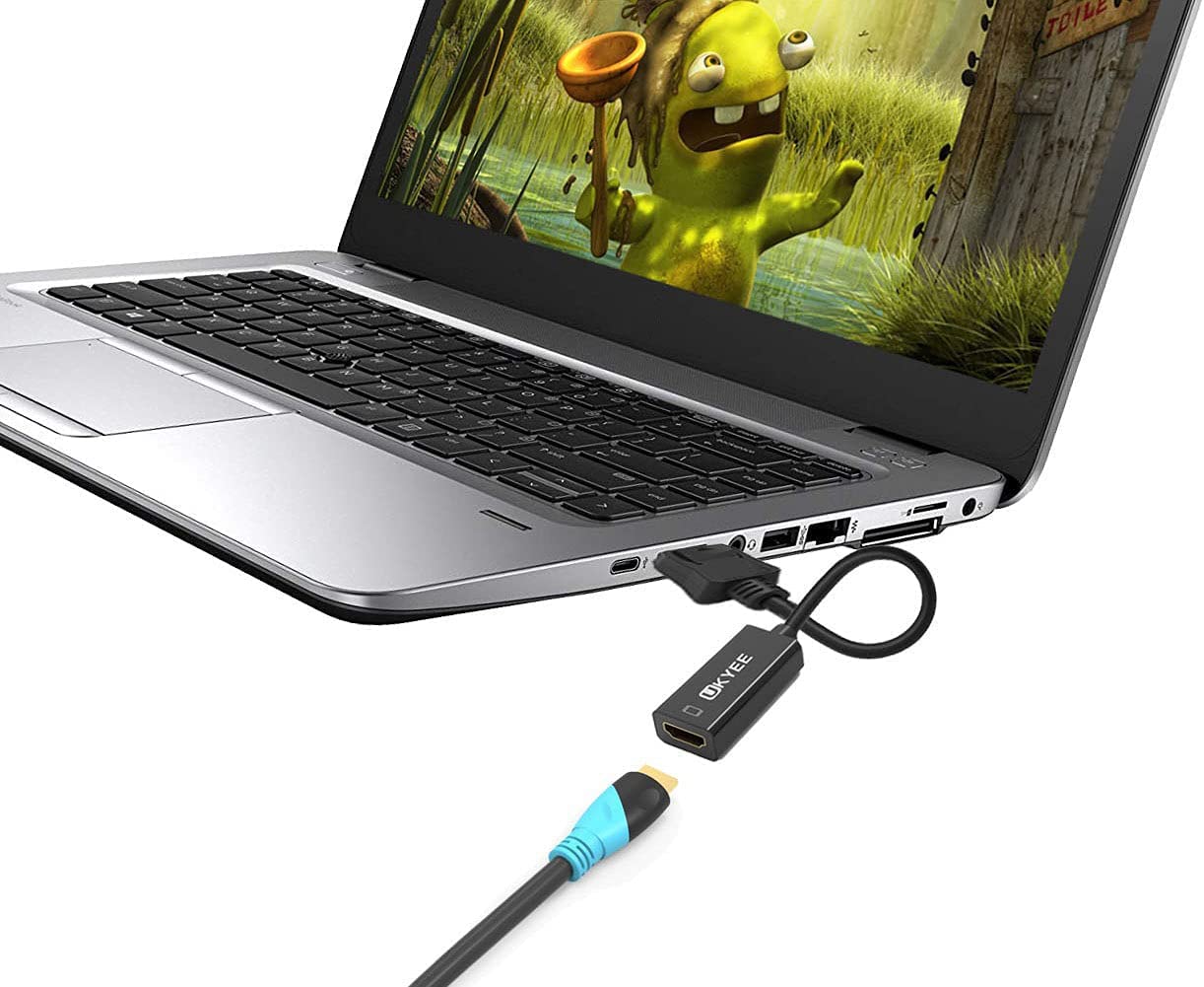 Ukyee Displayport To Hdmi Adapter 2 Pack, Display Port Dp To Hdmi Converter Cable Male To Female Port 1080P Compatible With Pc,