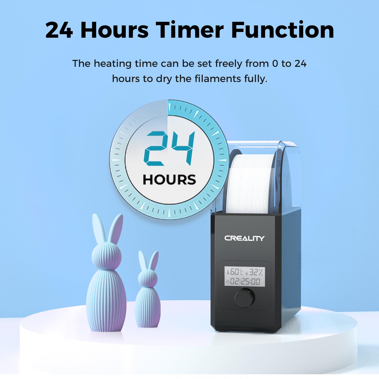 2025 Creality Filament Dryer Box Pro, Upgrade 3D Printer Filament Dryer Box With Fan, 360 Heating Filament Dehydrator Storage Bo