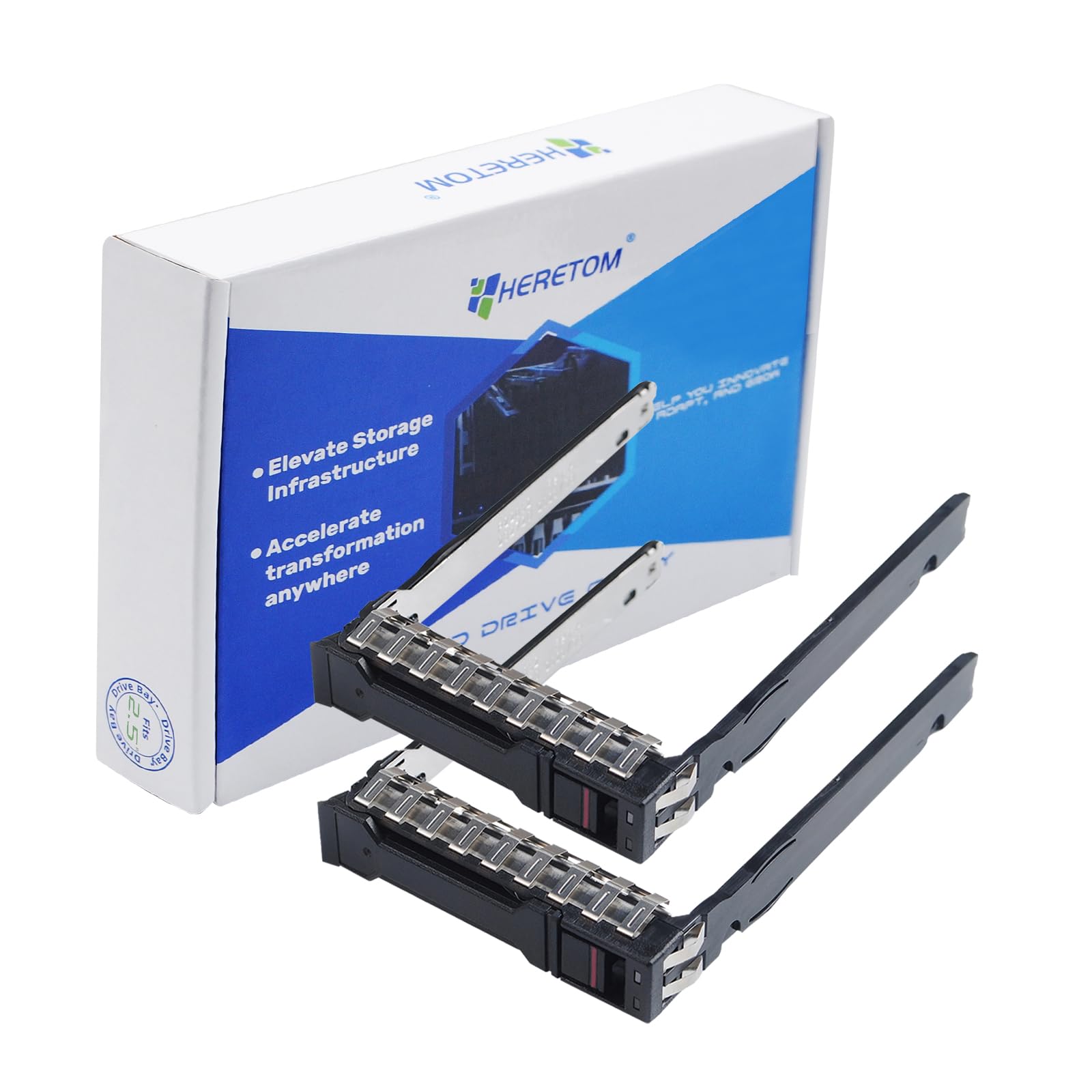 2PCS 2.5 Drive Tray Caddy P22892 P22892-002 for HP G10 Gen10 Plus V2 G11 Server DL20 DL360 DL365 DL380 DL385 DL325 -Like New