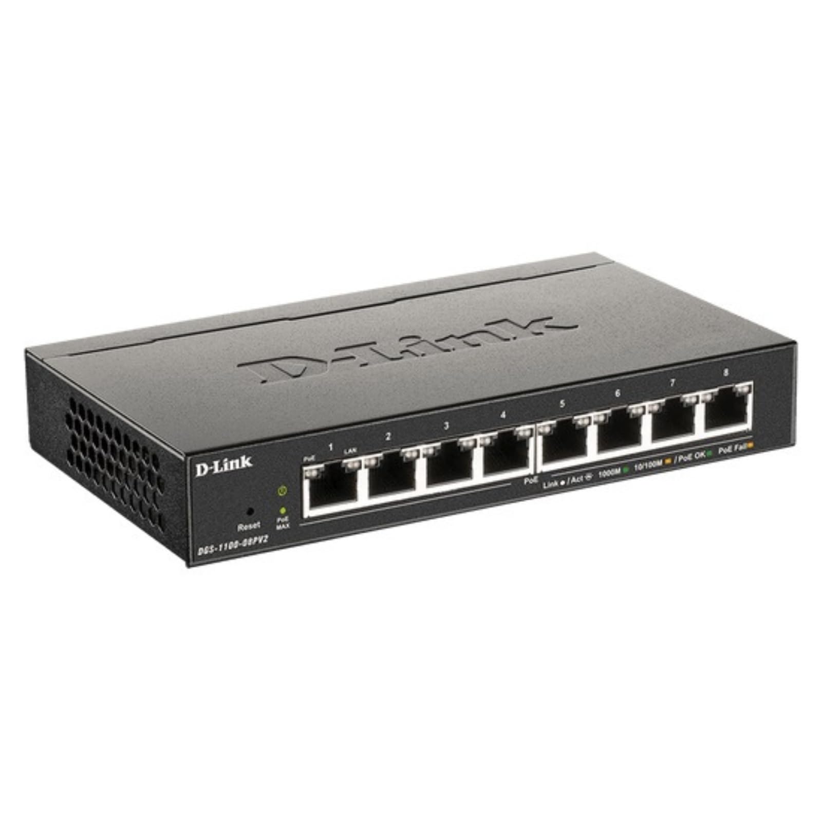 D Link Ethernet Poe Switch, 8 Port Smart Managed W 64W Poe Budget Layer 2 Network Gigabit Wireless Internet (Dgs 1100 08Pv2)