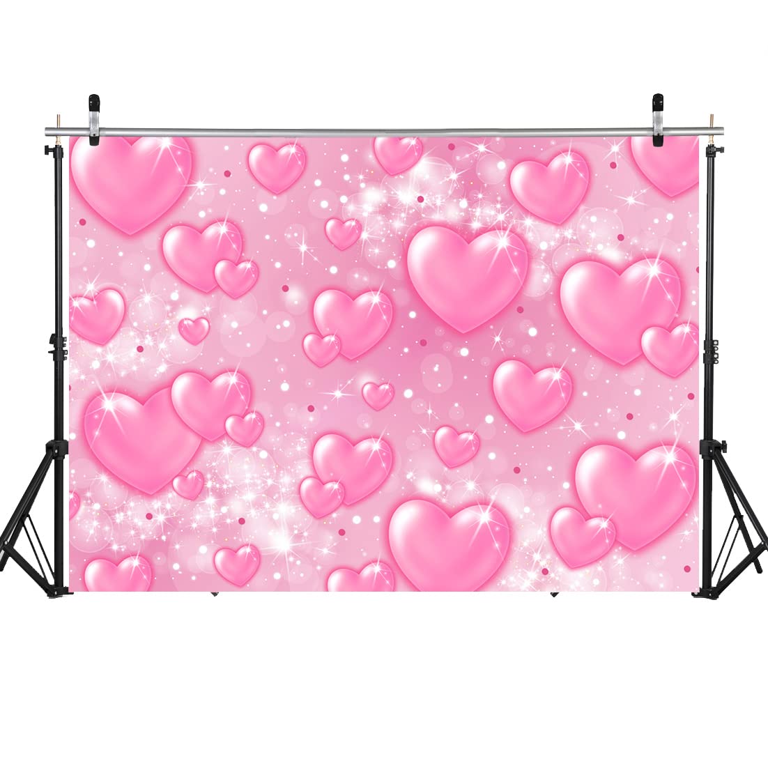Wolada 8X6Ft Early 2000S Photography Backdrop 2000S Backdrop Pink Hearts Valentines Day Backdrop Y2K Backdrops For Photoshoot Ai