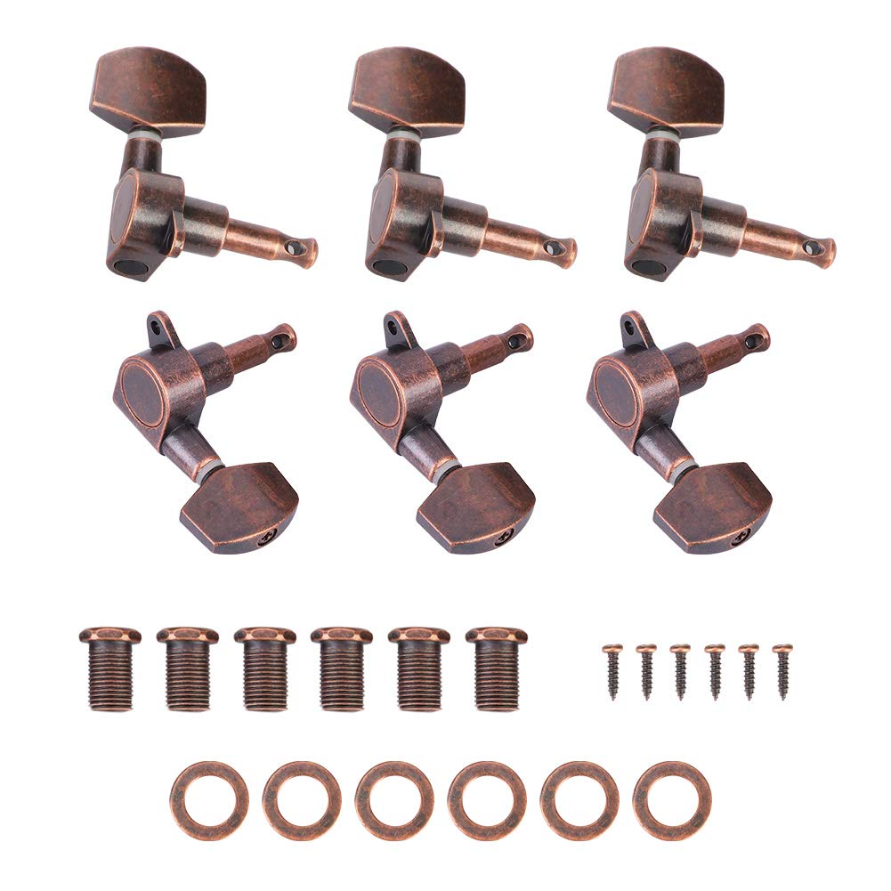 Bnineteenteam 3L 3R Guitar Tuning Pegs Red Bronze Acoustic Machine Heads Guitars Accessory