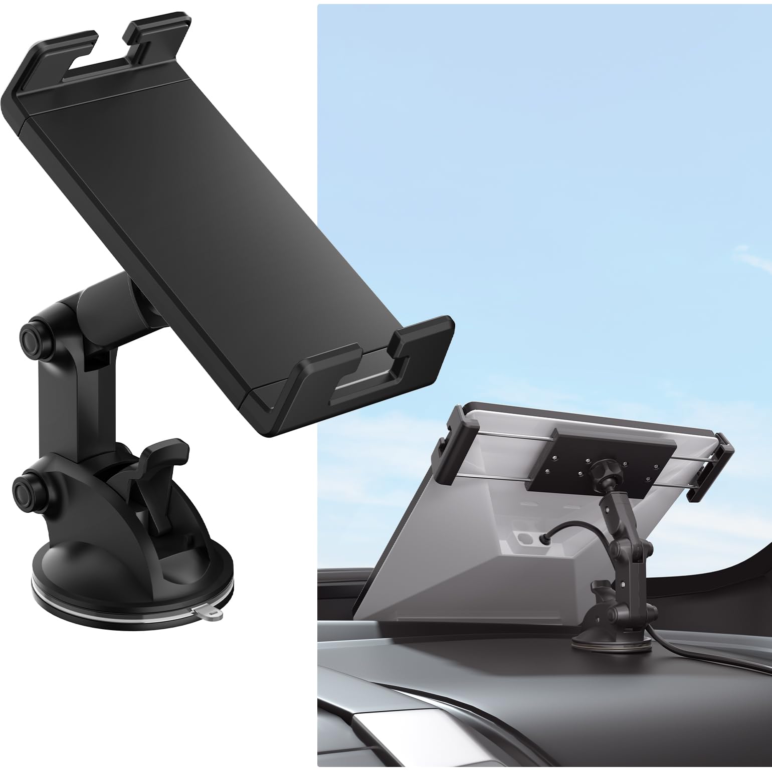 JOYTUTUS Starlink Mini Dash Mount Suction Cup Mount, Wider Adjustable Angle Starlink Mini Car Mount for Dashboard, Starlink Mini