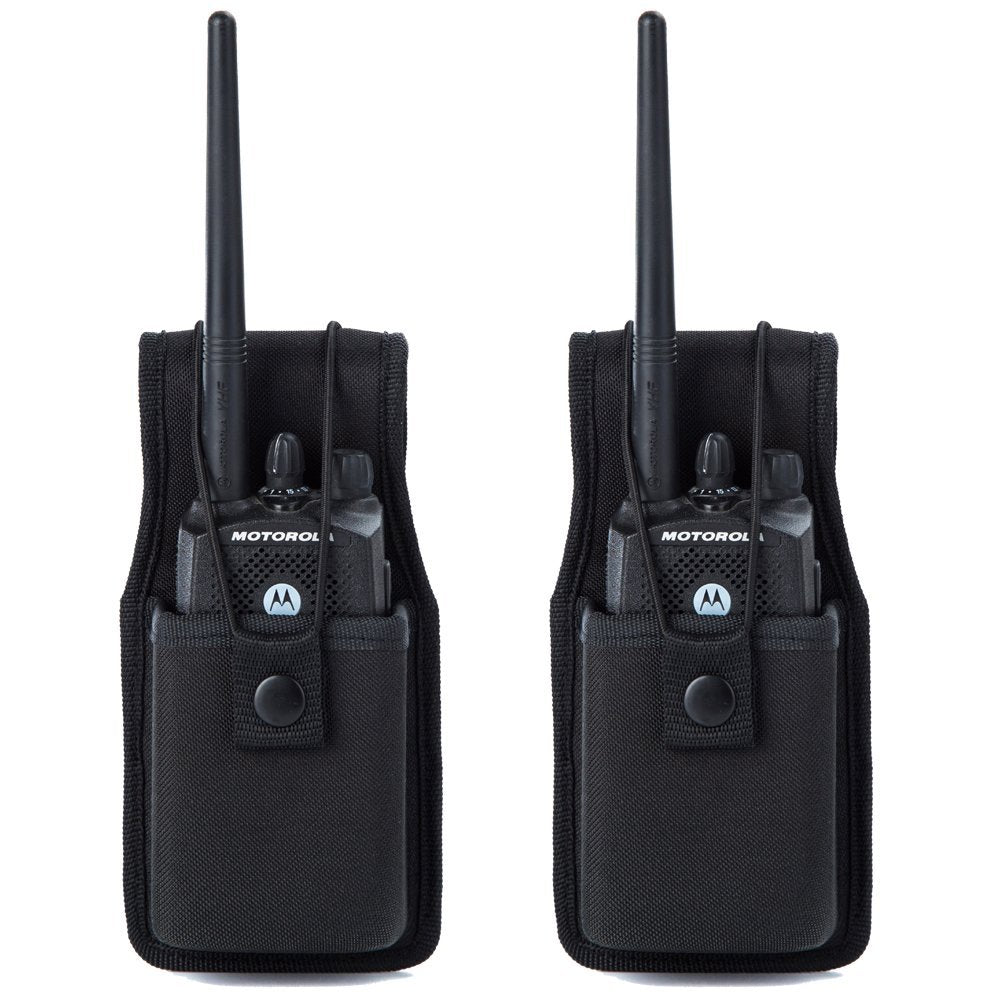 Luiton Universal Radio Case Two Way Radio Holder Universal Pouch For Walkie Talkies Nylon Holster Accessories For Motorola Mt500, Mt1000, Mts2000 And Similar Models (2 Pack)